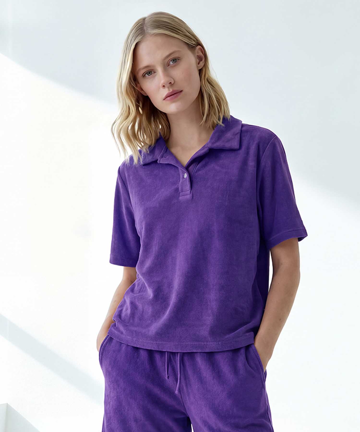 You Too Poloshirt Emma aus Frottier in Mulberry | Modehaus Wörmann