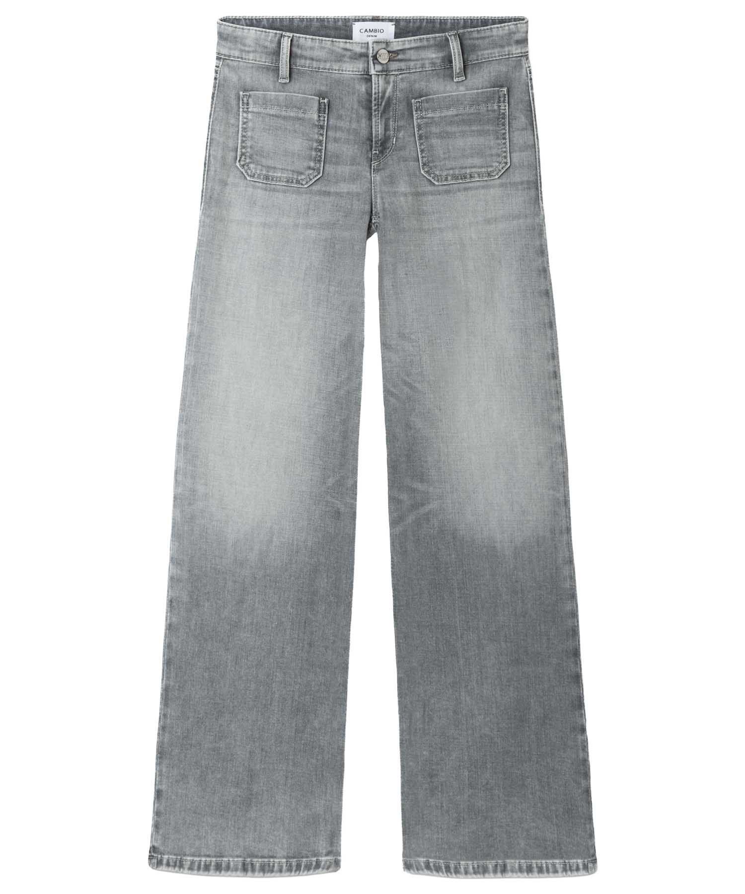 Cambio flared Jeans Amara in grau | Modehaus Wörmann