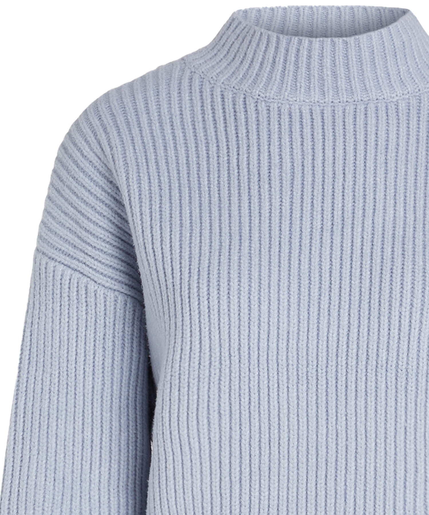 Penn and Ink sportiver Pullover in Rippenstruktur in hellblau