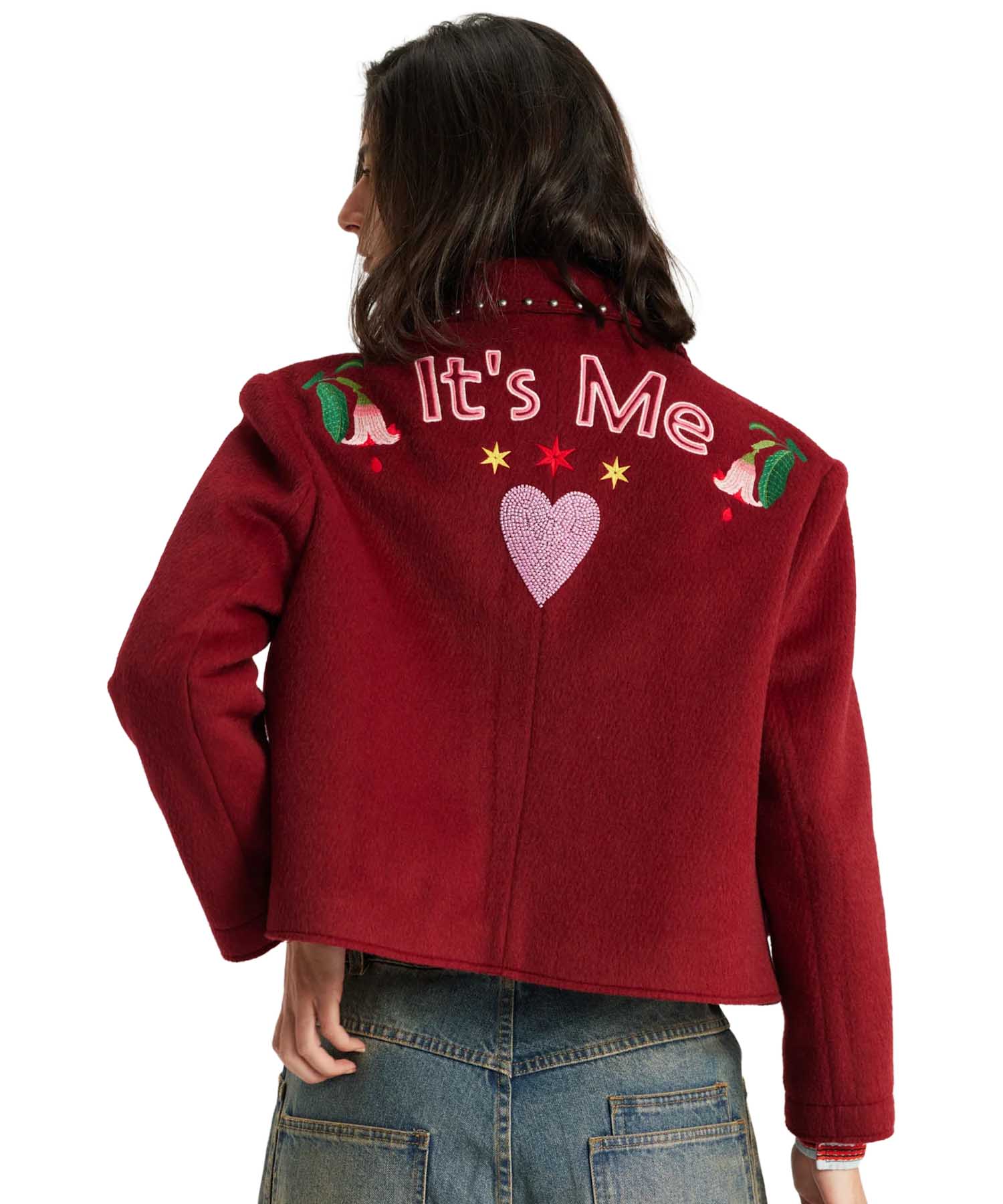 ME369 Jacke Heven Bordeaux mit Stickerei | Modehaus Wörmann
