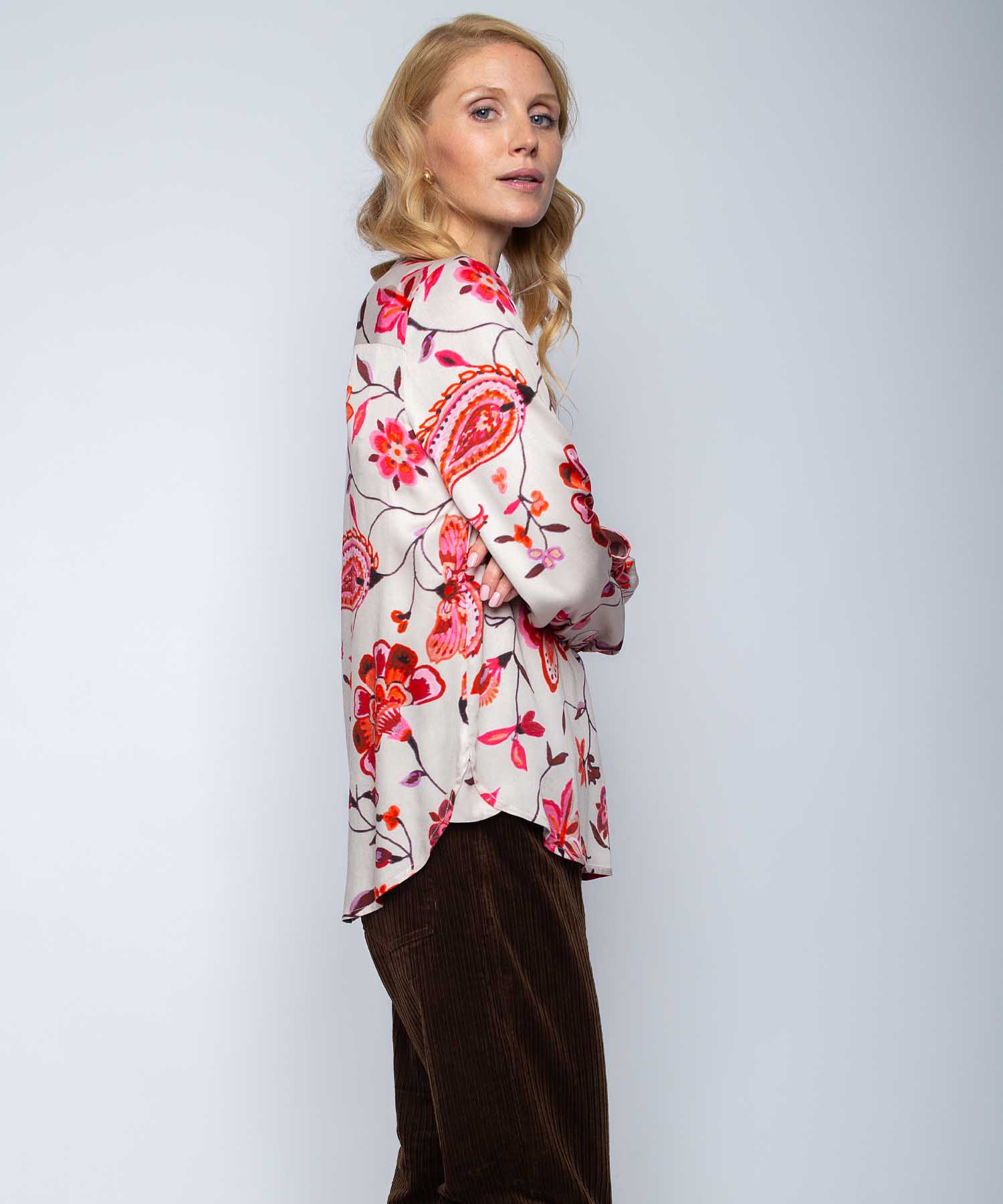 Emily van den Bergh Shirt-Bluse im Blumendruck