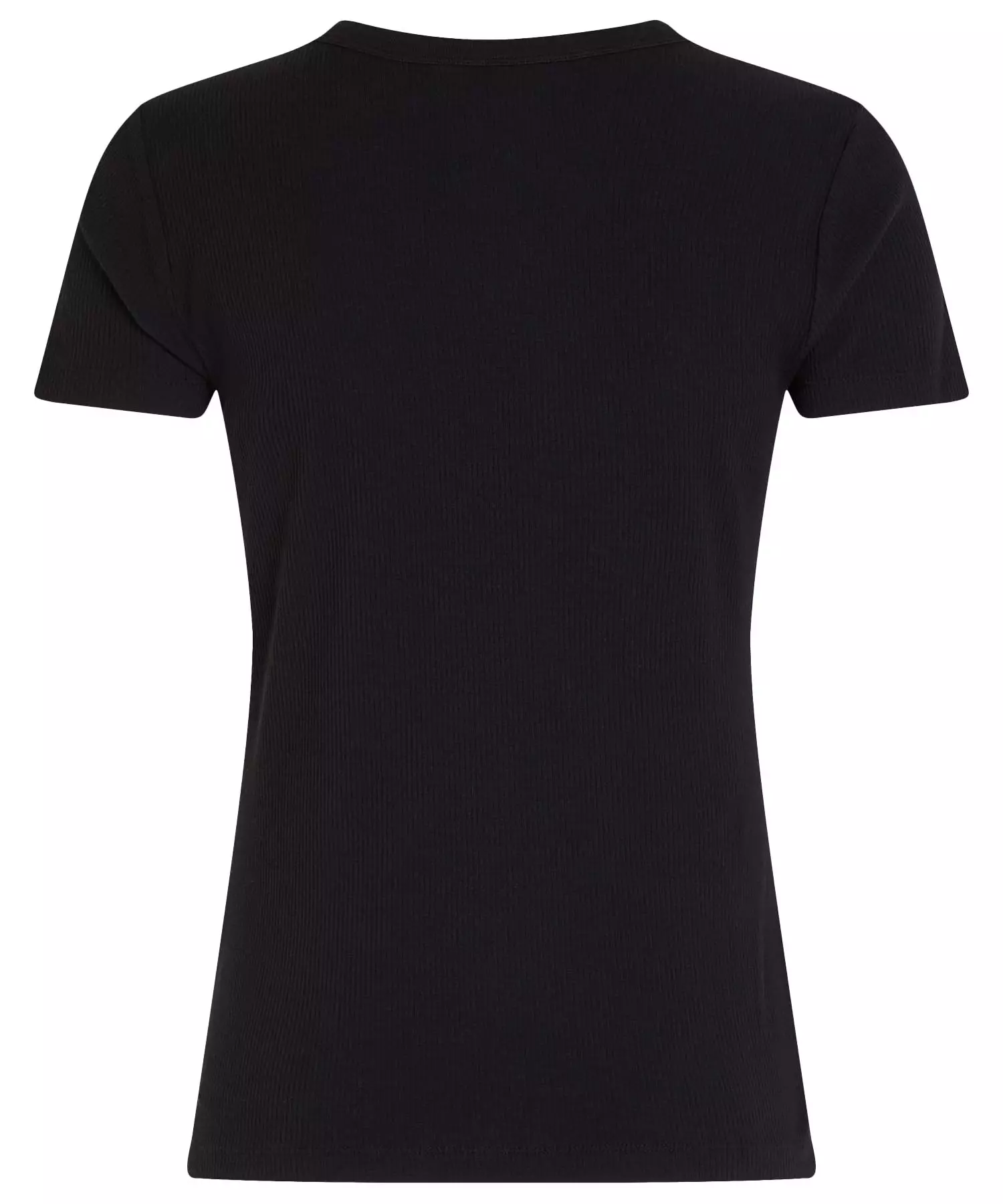 Penn and Ink T-Shirt aus Baumwolle in Rippenstruktur in schwarz