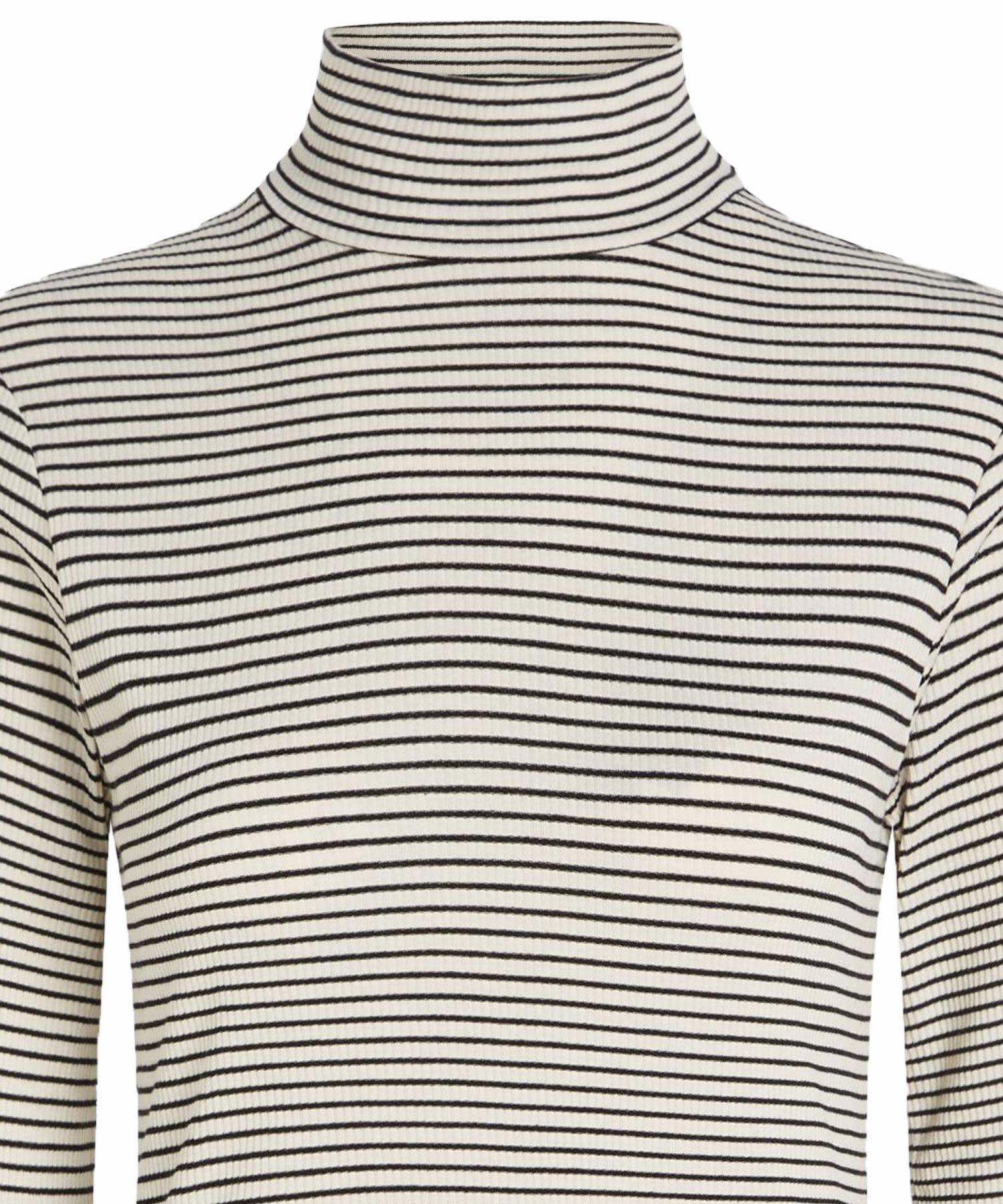 Penn and Ink T-Shirt mit Stehkragen in offwhite-schwarz