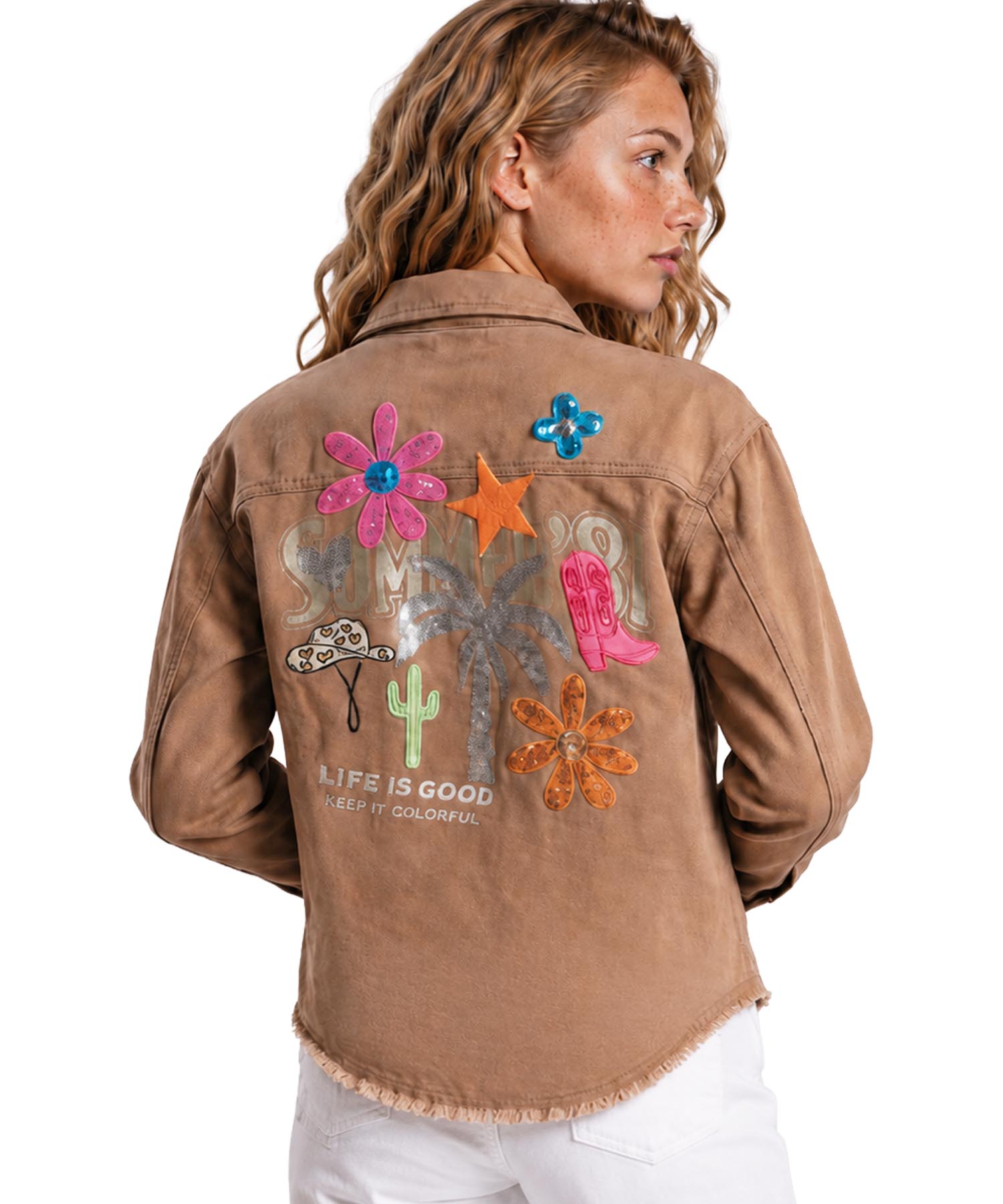 Grace Jeansjacke aus reiner Baumwolle mit Statement-Details | Modehaus Wörmann