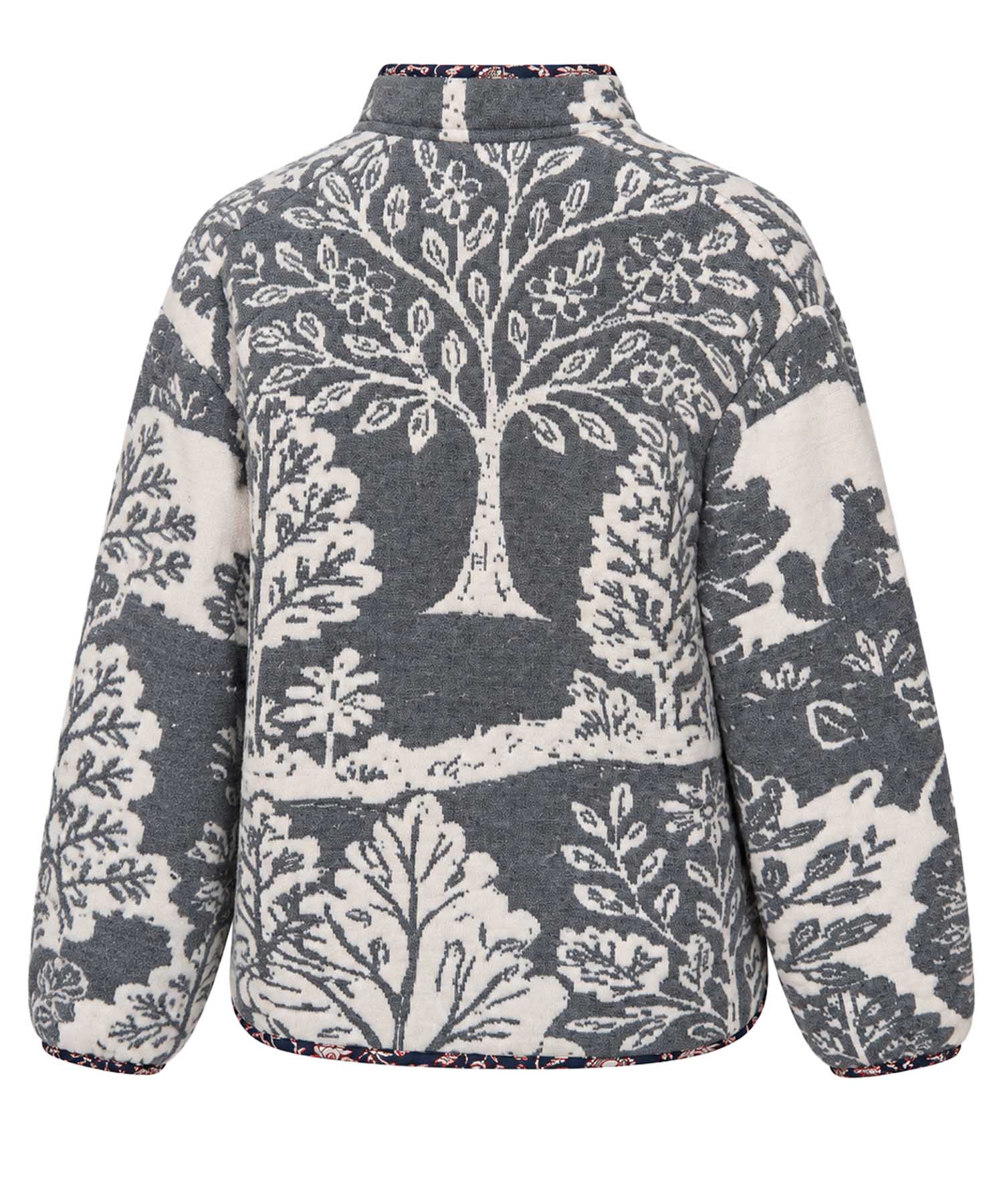 Aldo Martins Jacquard-Jacke Floral in Grau & Natur | Modehaus Wörmann