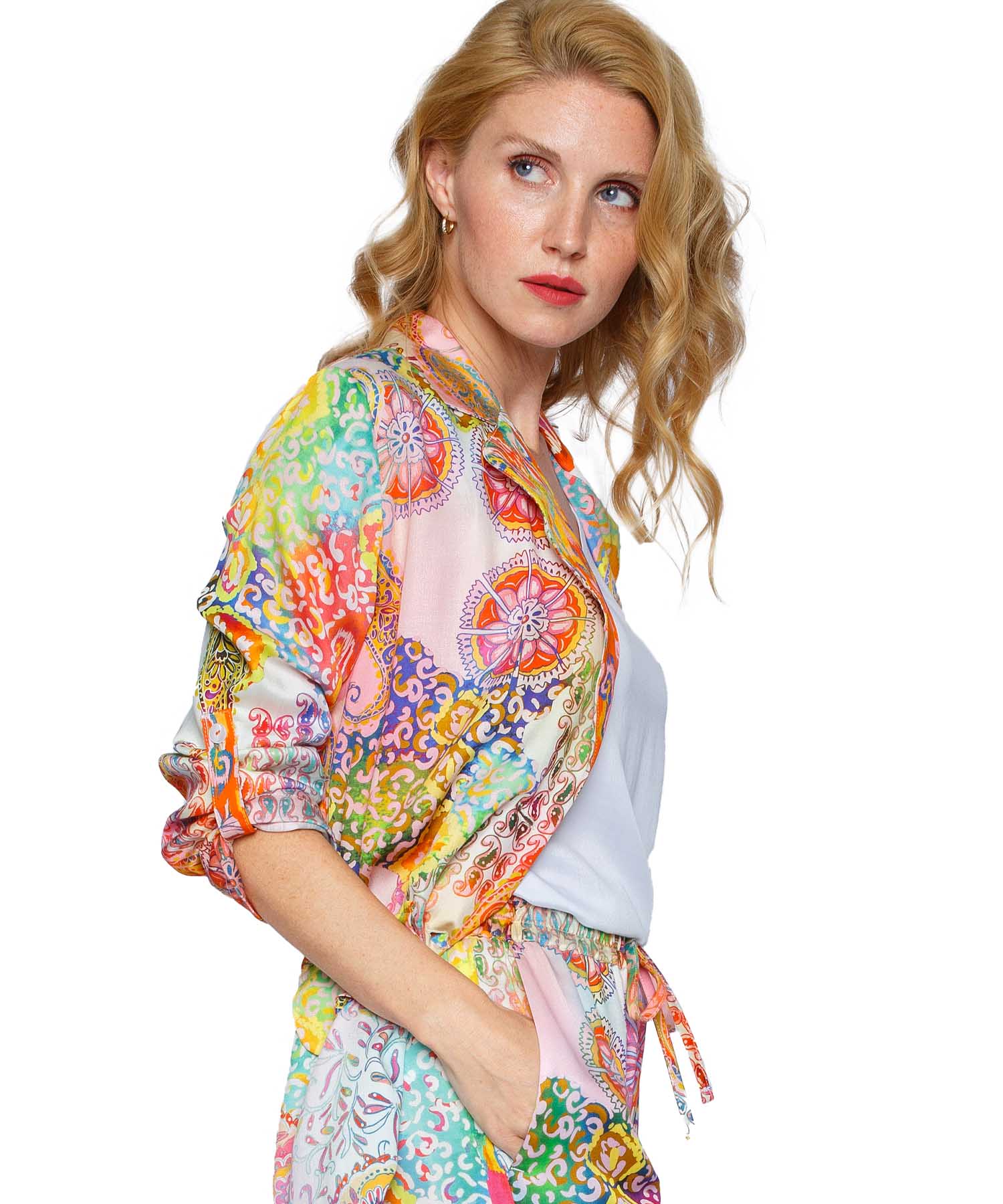 Emily van den Bergh Blusen-Blazer im Multicolour Print