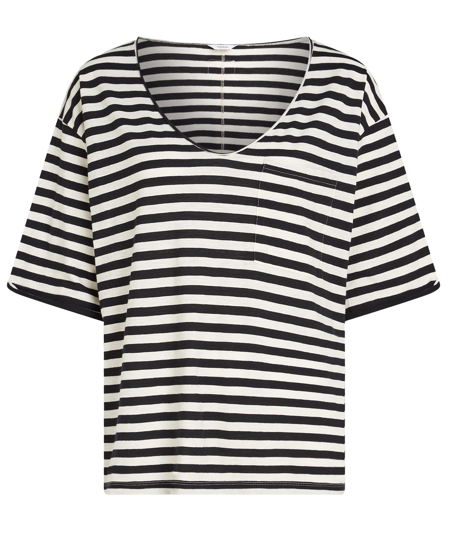 Penn and Ink Streifenshit in schwarz weiss