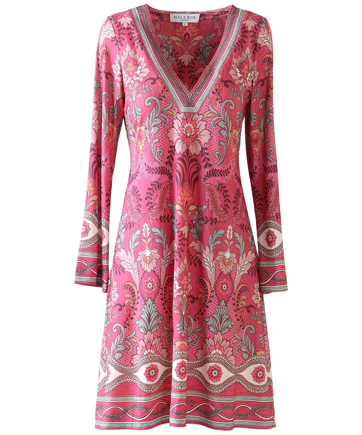 Hale Bob - Kleid  | Blumen-Druck in Rot-Tönen | 3/4-Arm