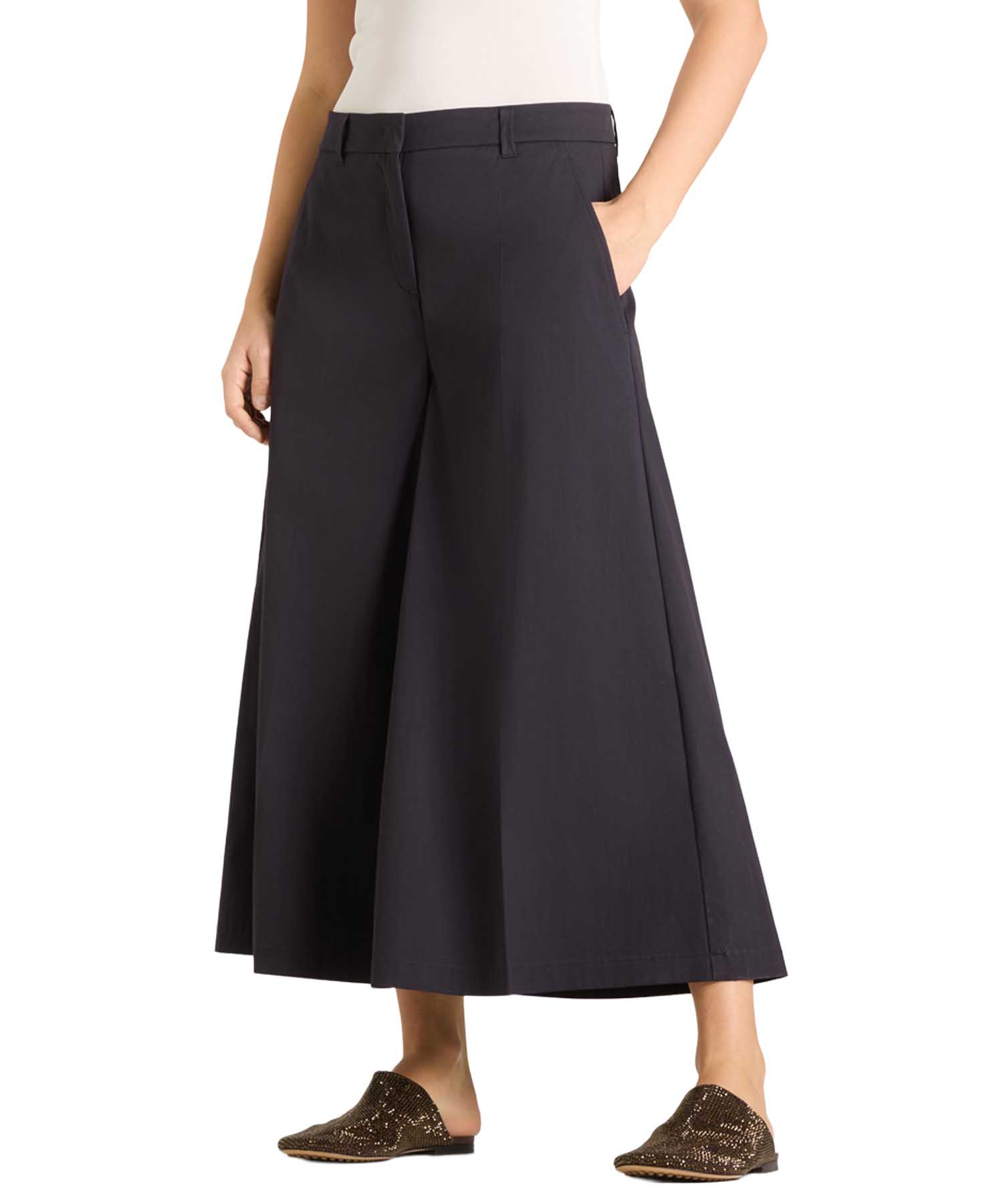 CAMBIO Culotte Charlotte ink sapphire aus Baumwollmischung