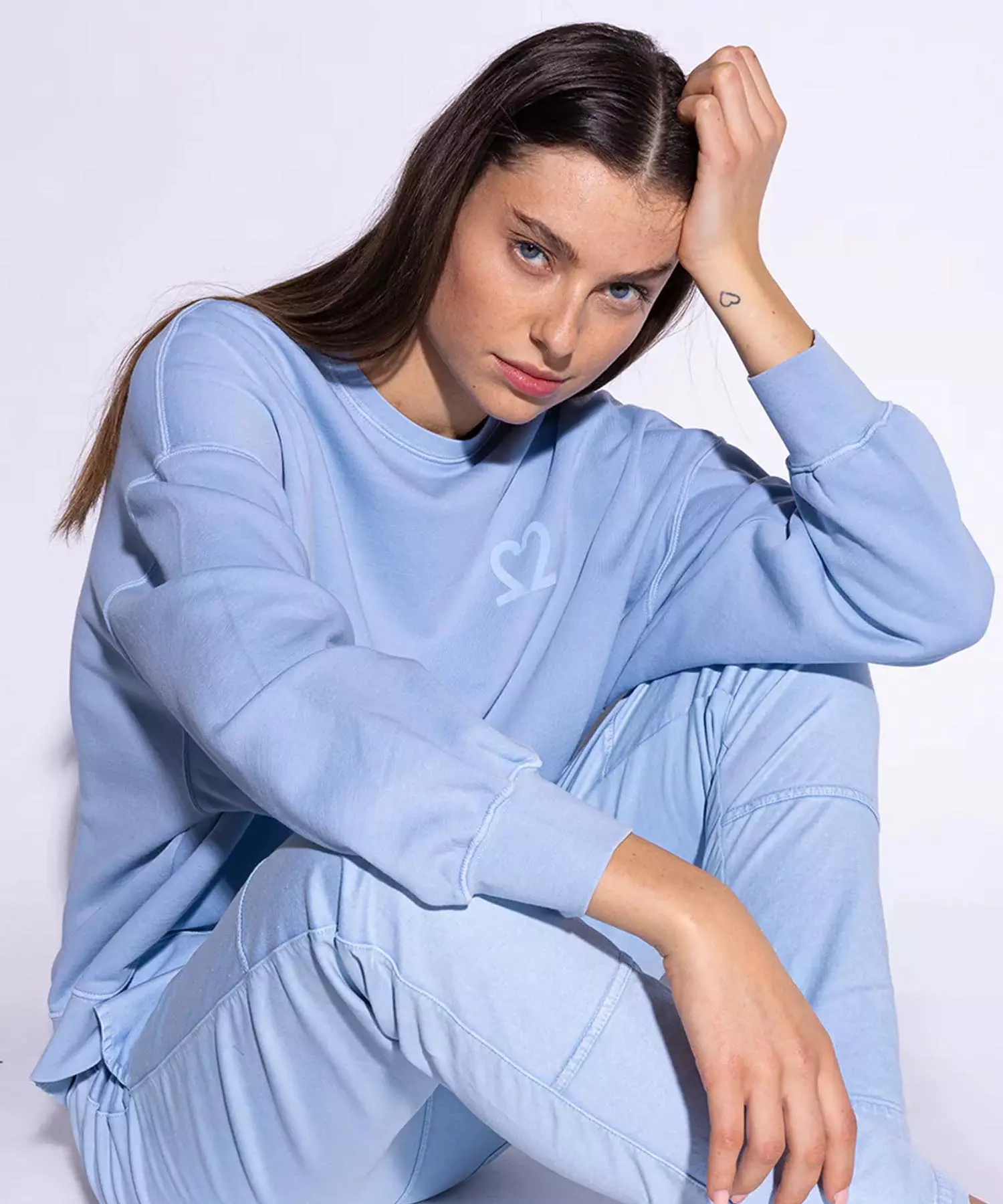 You Too Sweatshirt Tessa aus Baumwolle in hellblau