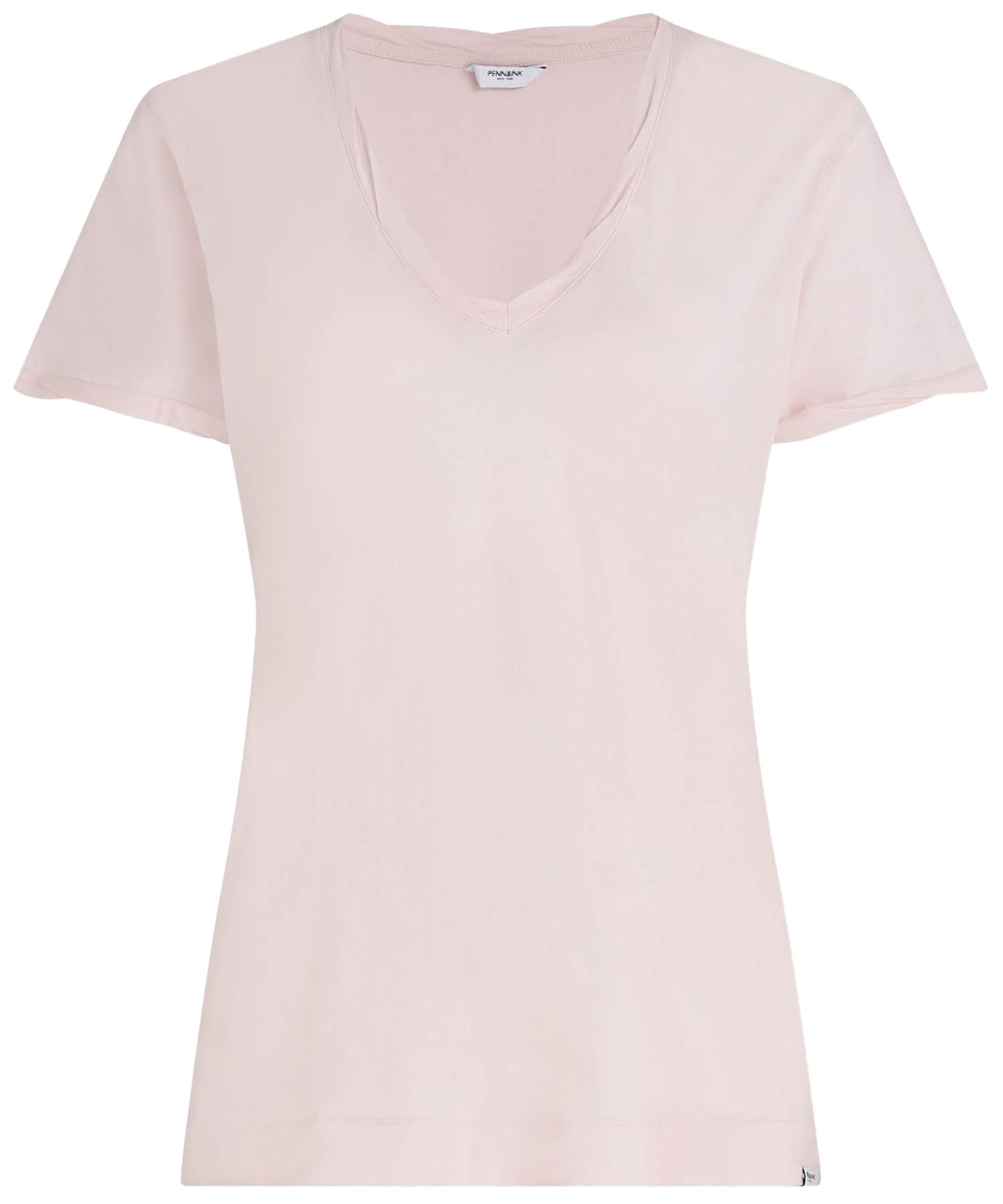 Penn and Ink leichtes Shirt mit V-Ausschnitt aus Baumwolle