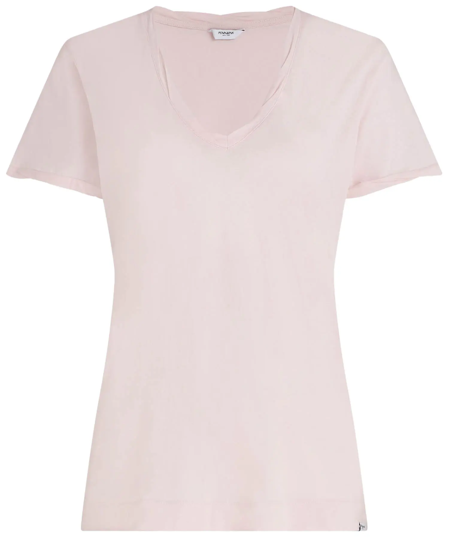 Penn and Ink leichtes Shirt mit V-Ausschnitt aus Baumwolle