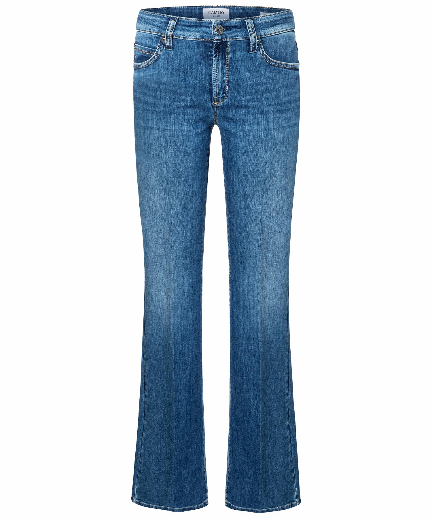 Cambio Jeans Paris | flared Jeans für stilvolle Looks in mittelblauer Waschung