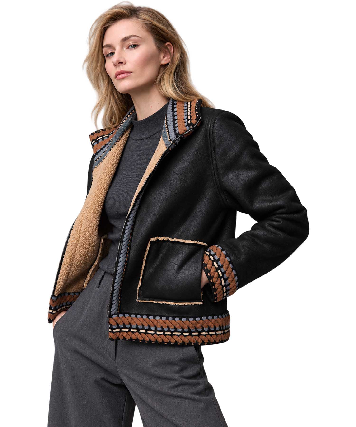 Aldo Martins Wendejacke Beige & Schwarz | Modehaus Wörmann