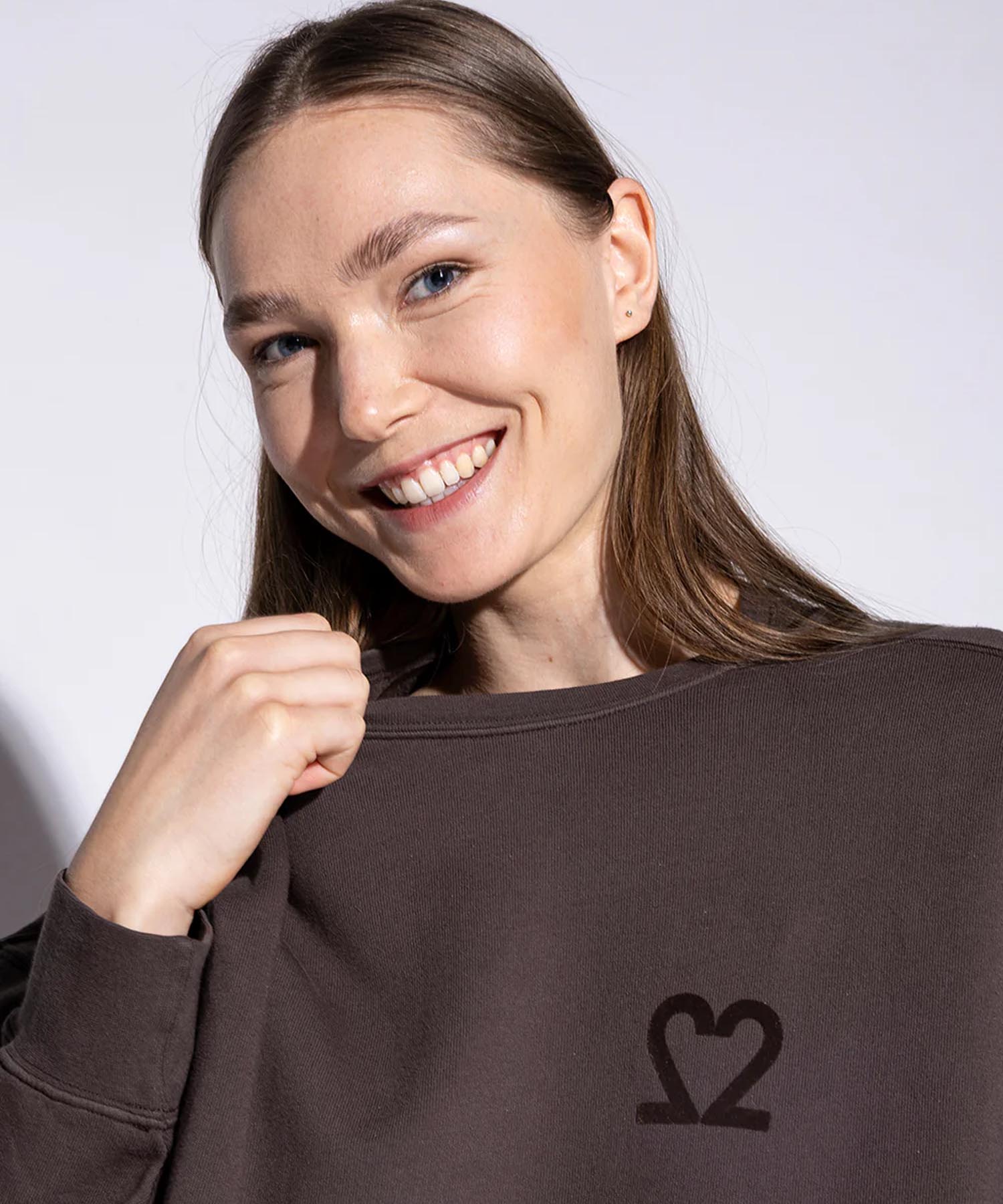 You Too Sweatshirt Tessa aus Baumwolle in braun