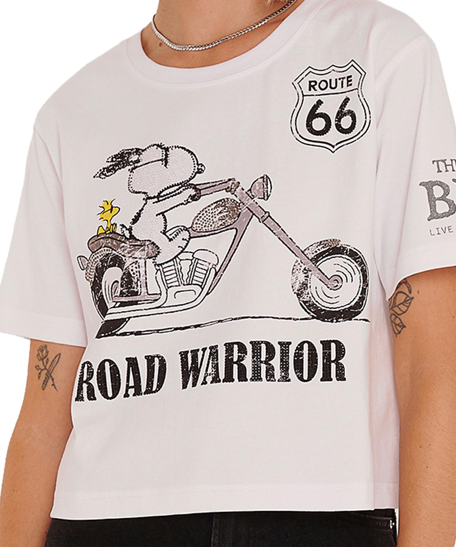 Princess goes Hollywood Shirt aus reiner Baumwolle in Offwhite mit Snoopy Motiv Road Warrior| Modehaus Wörmann