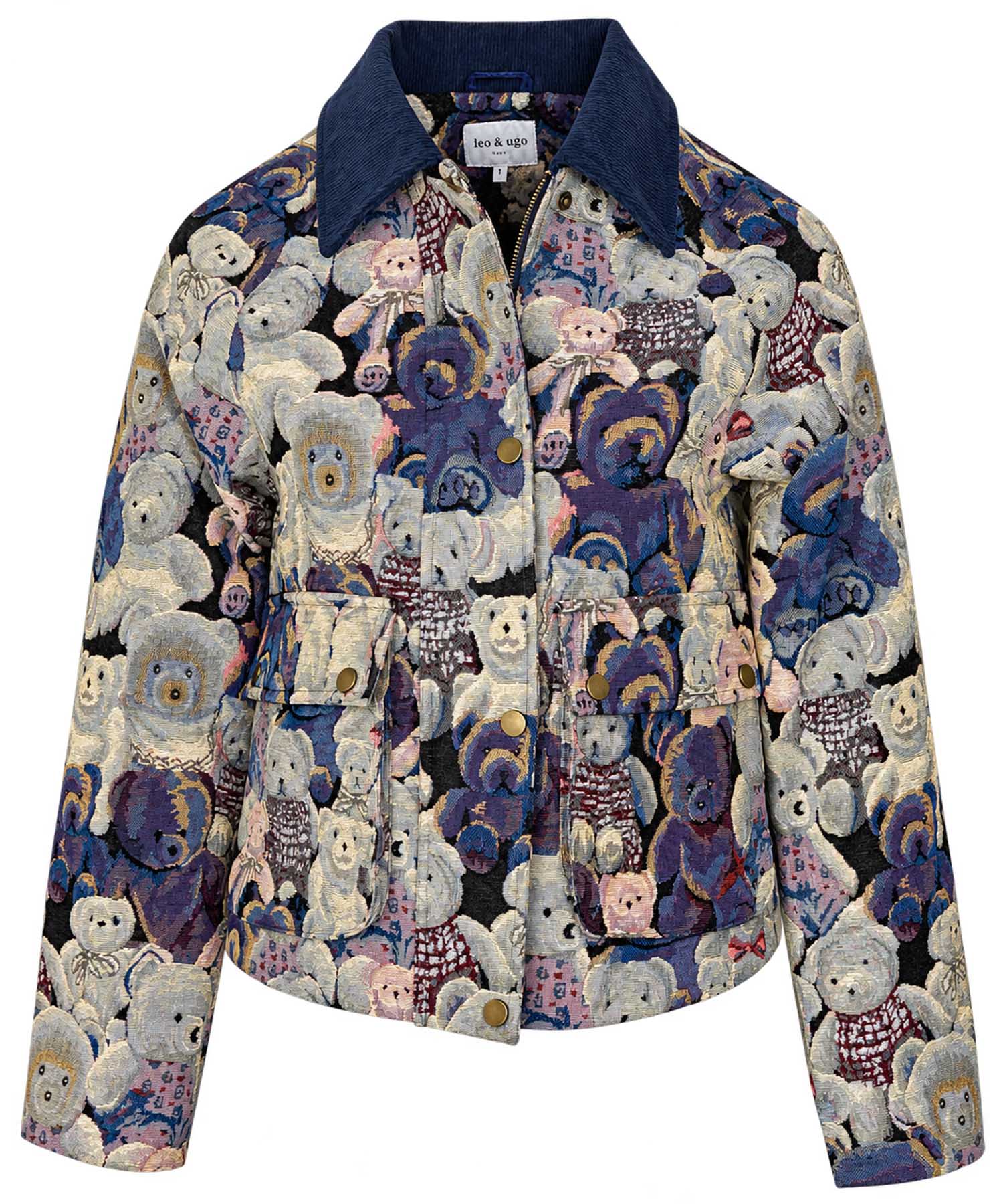 Leo & Ugo Jacquard-Jacke Thaïs mit Bärchen-Motiv | Modehaus Wörmann
