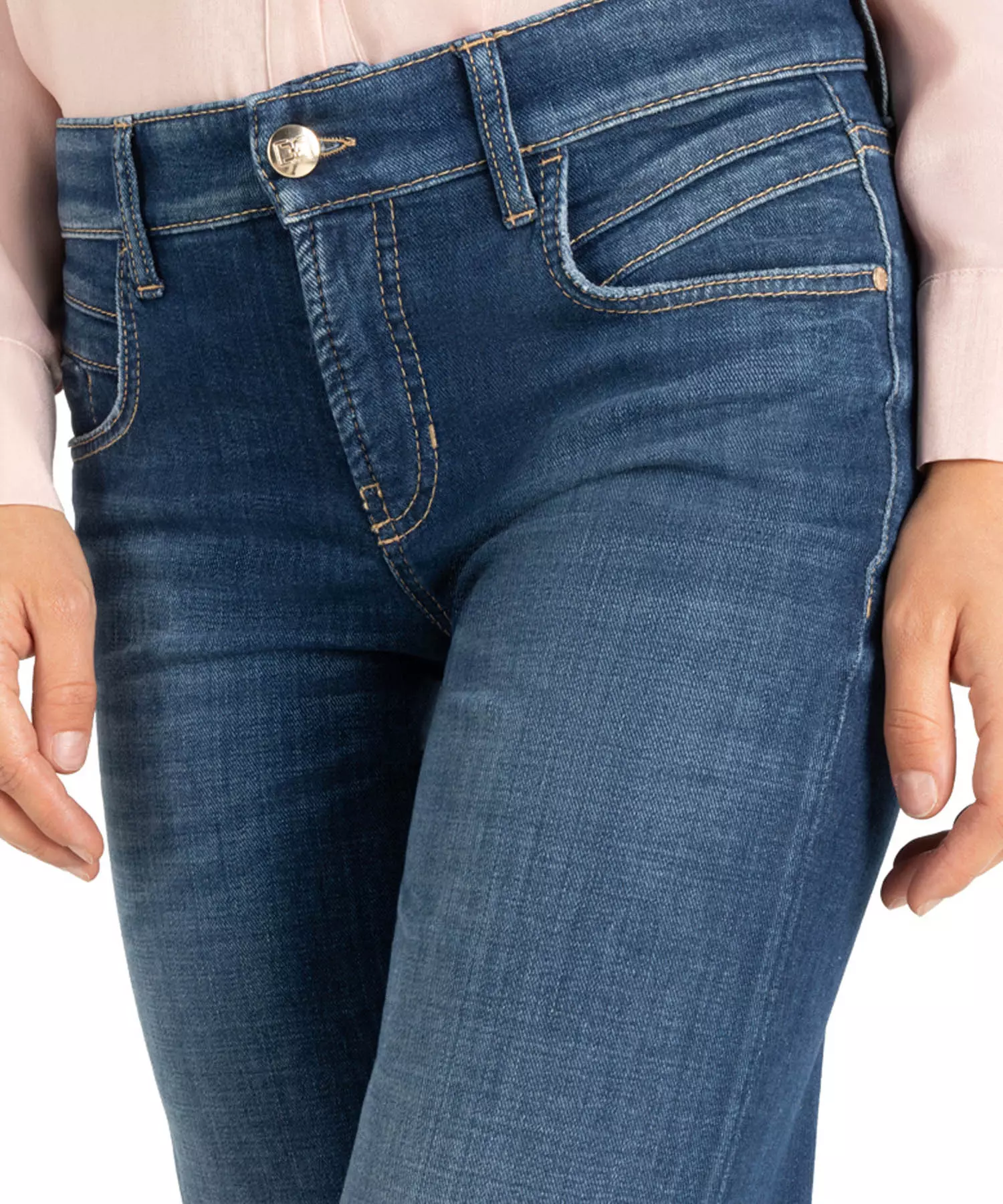 Cambio Jeans Tess |  weite Jeans für stilvolle Looks in dunkler Waschung