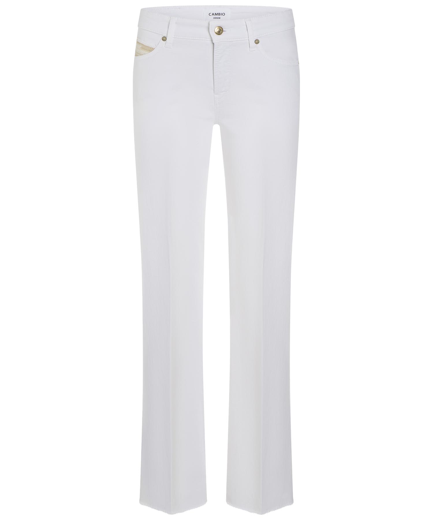 Cambio Jeans Paris | flared Jeans in weiss für stilvolle Looks