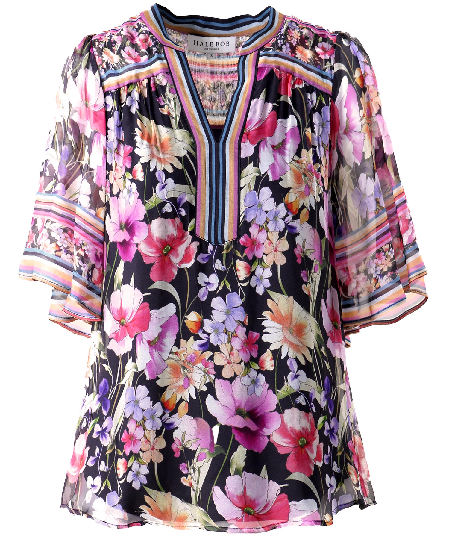 Hale Bob Shirtbluse aus Chiffon im Blumendruck