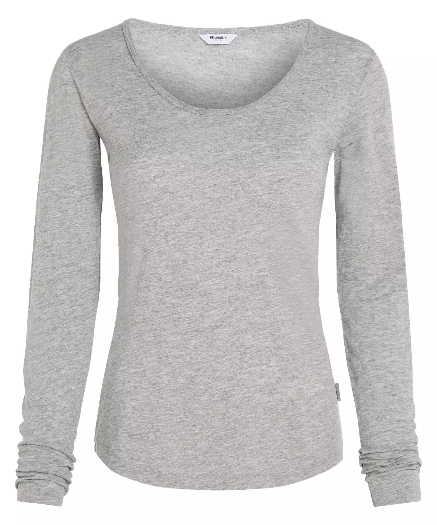 Penn and Ink Shirt mit langem Arm in grau