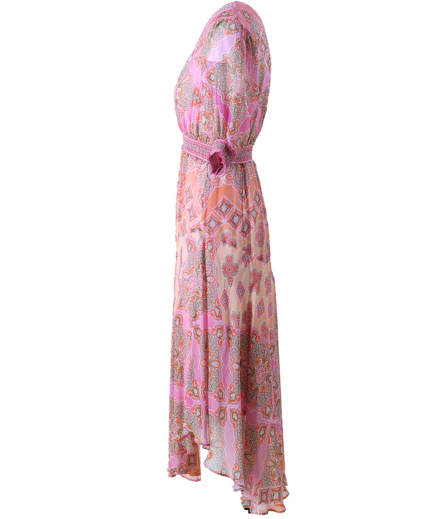 Hale Bob Chiffonkleid Malay in Midilänge
