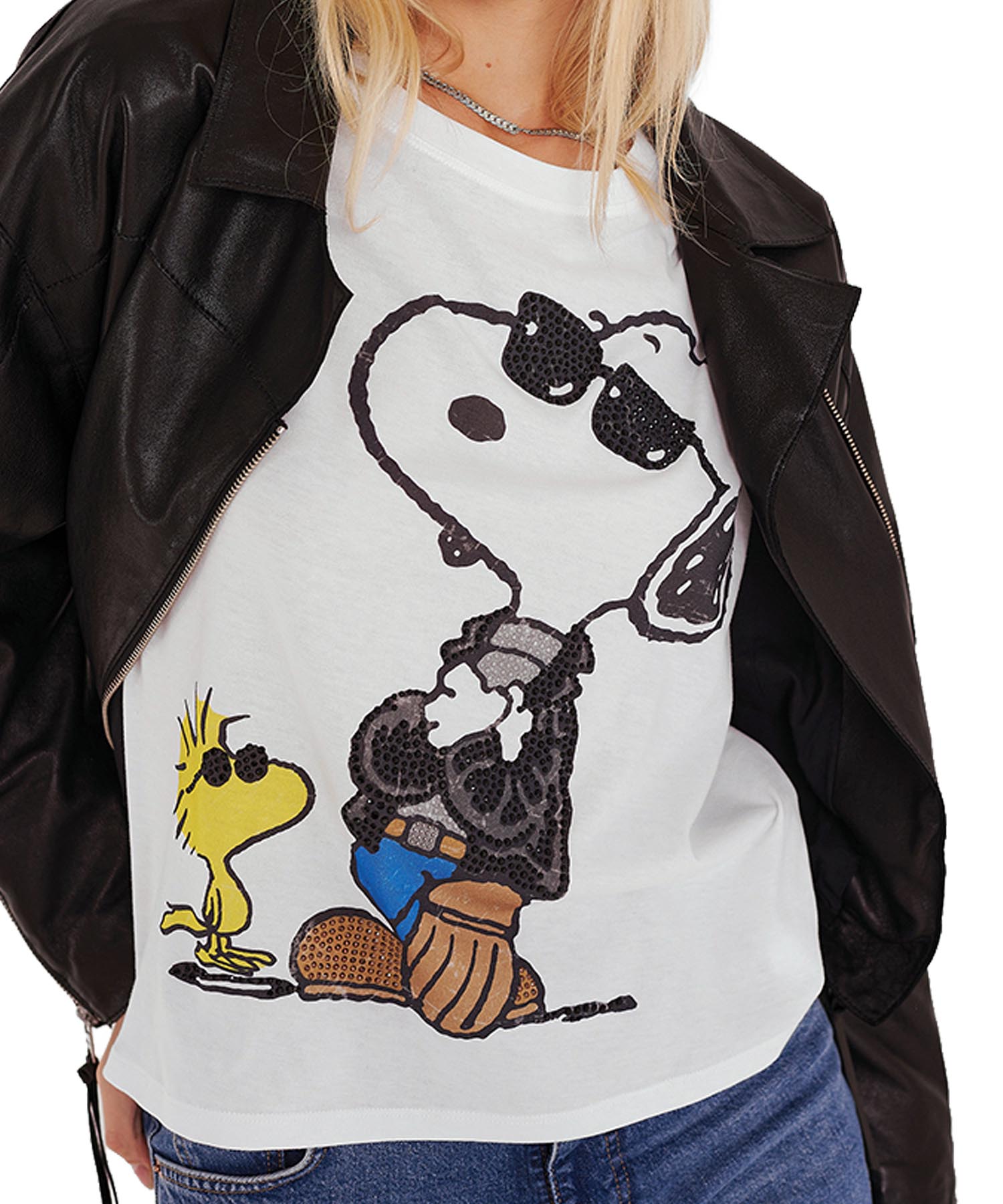 Princess goes Hollywood T-Shirt aus reiner Baumwolle in Weiß mit Snoopy Motiv | Modehaus Wörmann