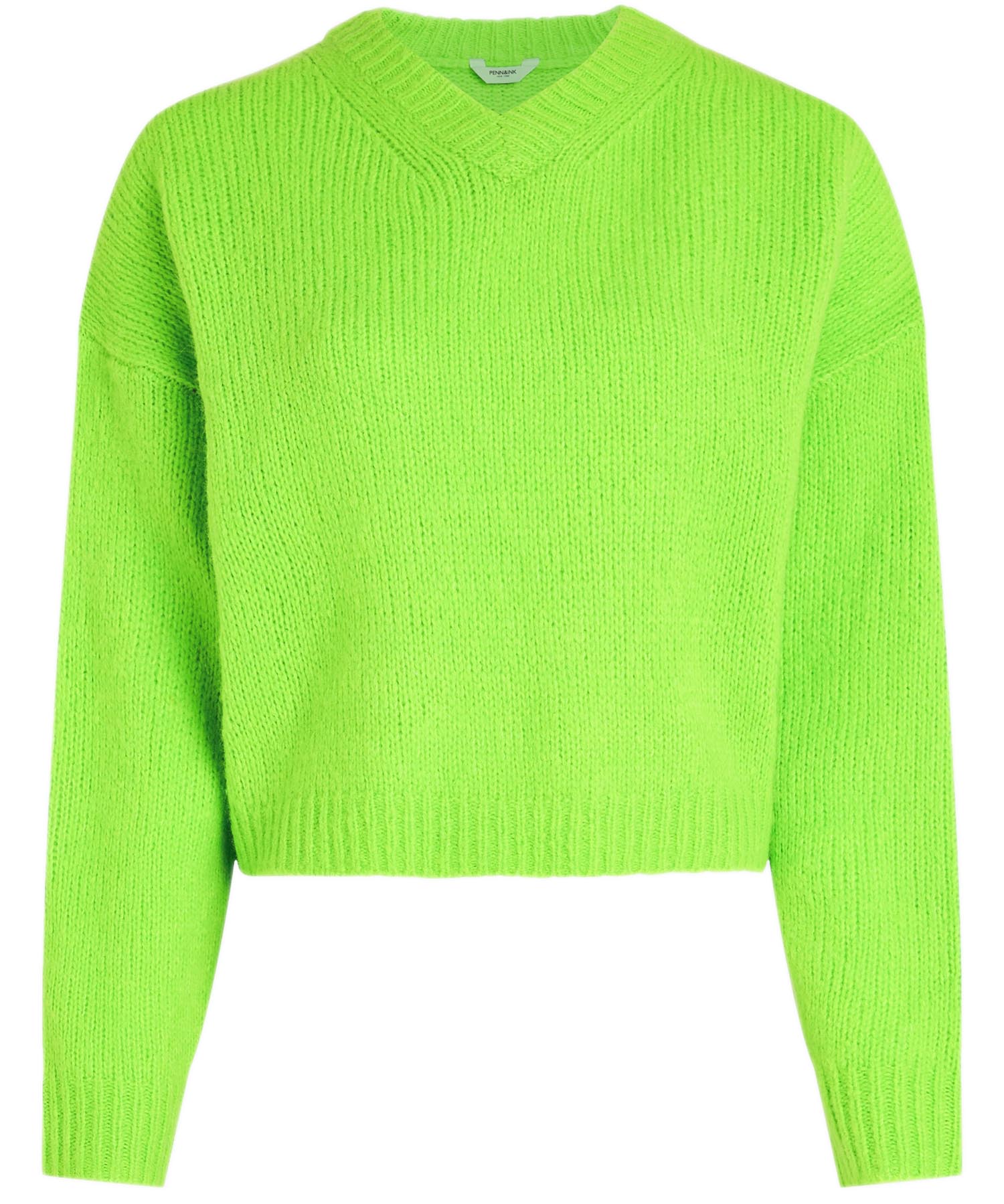 Penn and Ink kurzer Pullover mit V-Ausschnitt