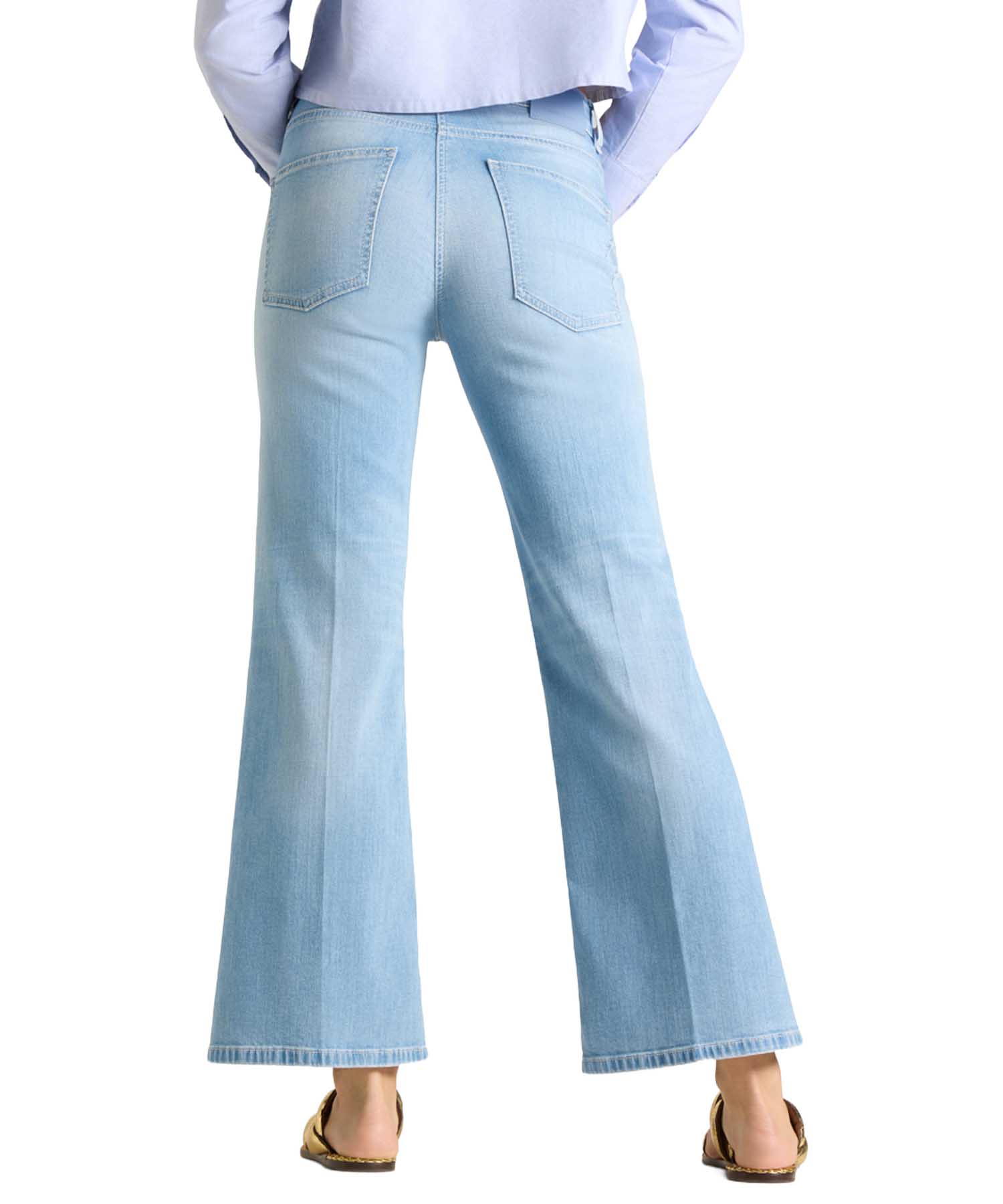 Cambio 7/8-Jeans Fabienne Pocket Cropped in heller Jeanswaschung