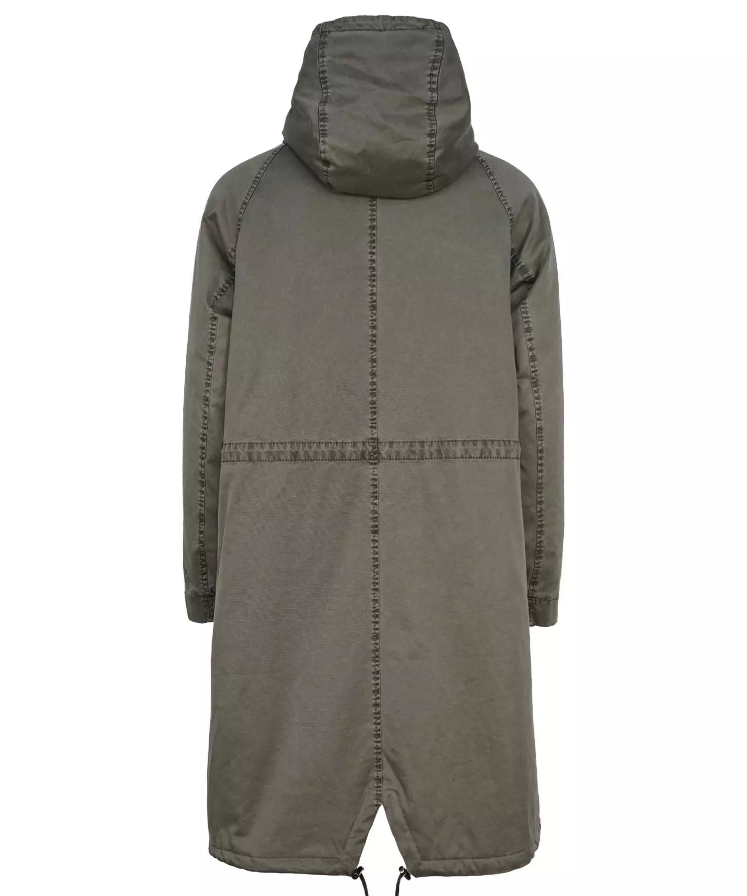 Blonde No. 8 Parka Emma in khaki mit Webpelzbesatz