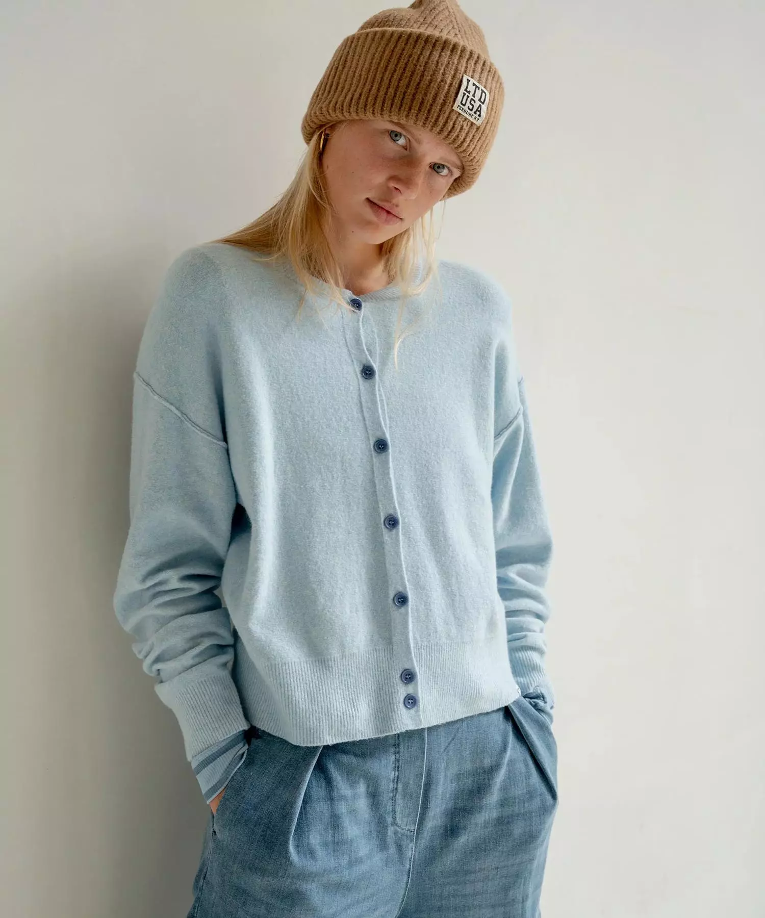 Penn and Ink Cardigan aus flauschiger Baumwollmischung