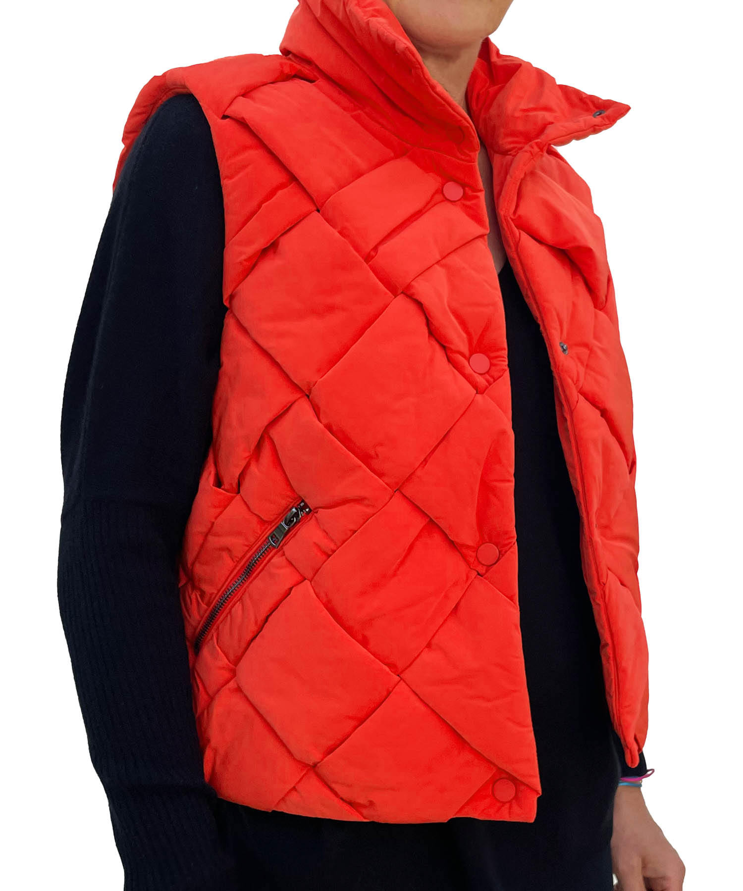 Blonde No. 8 kuze Weste in Flechtoptik in orange