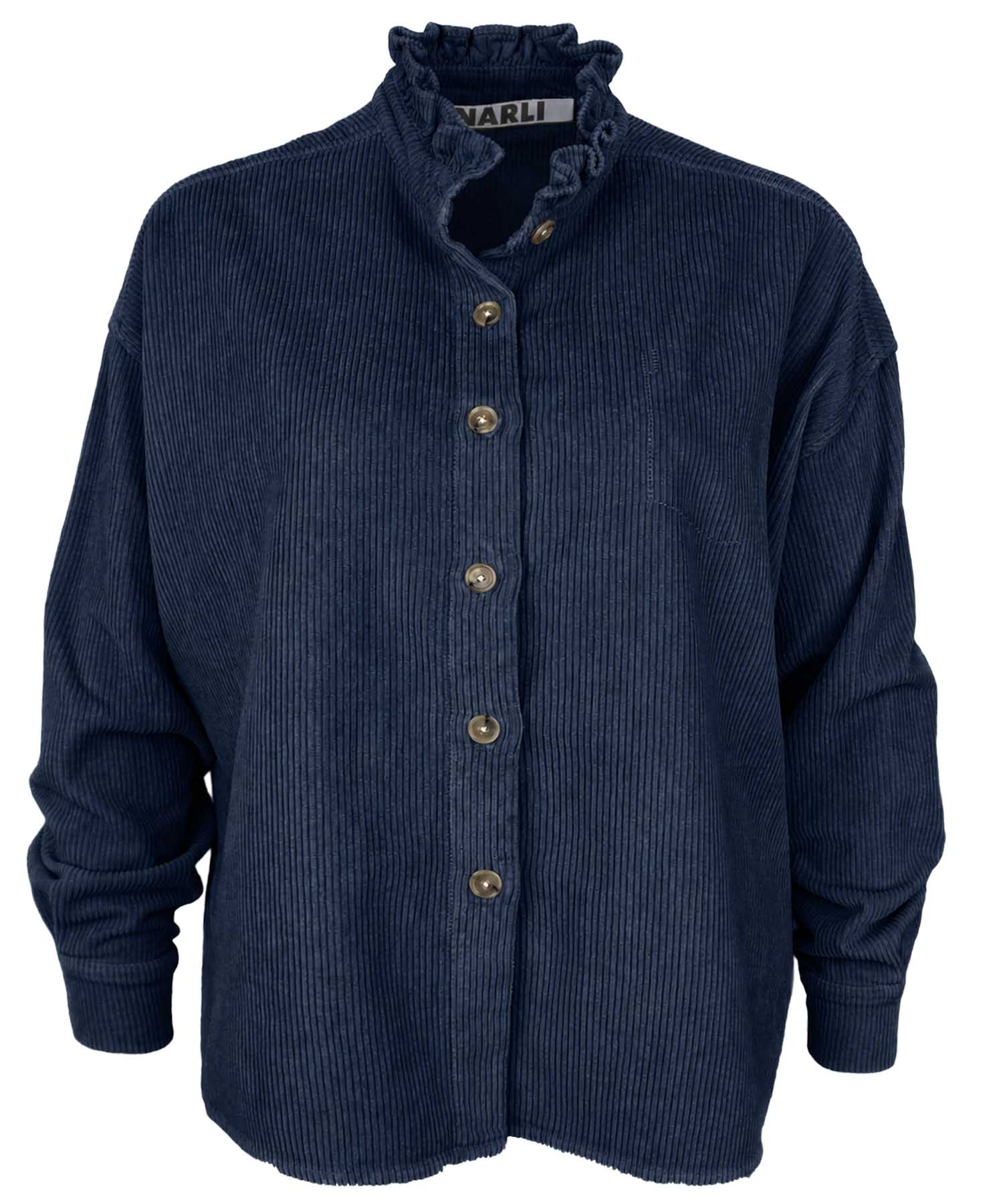Narli Collection Cordbluse im lässigen Oversize-Look