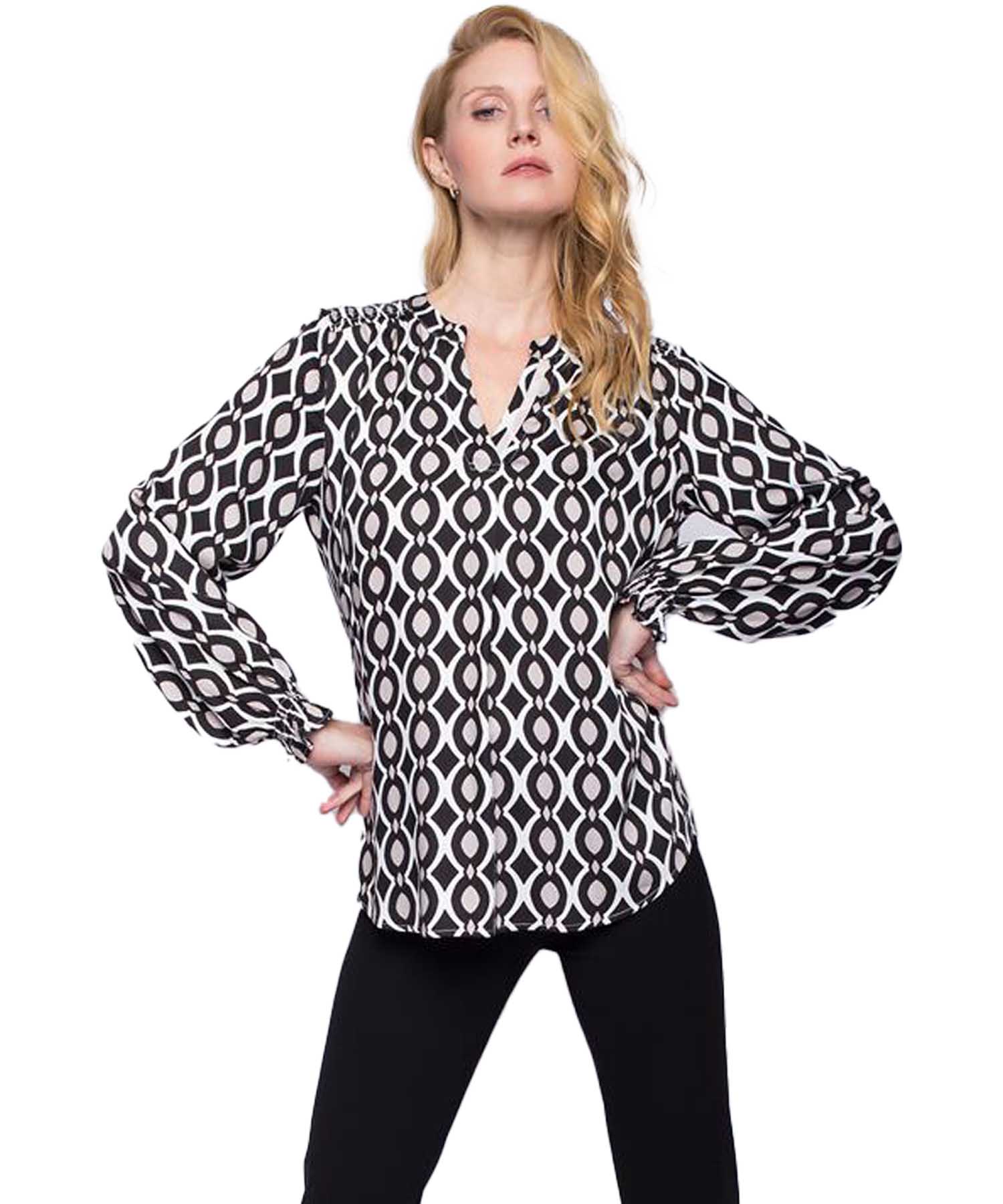 Emily van den Bergh Bluse im Ornament Print