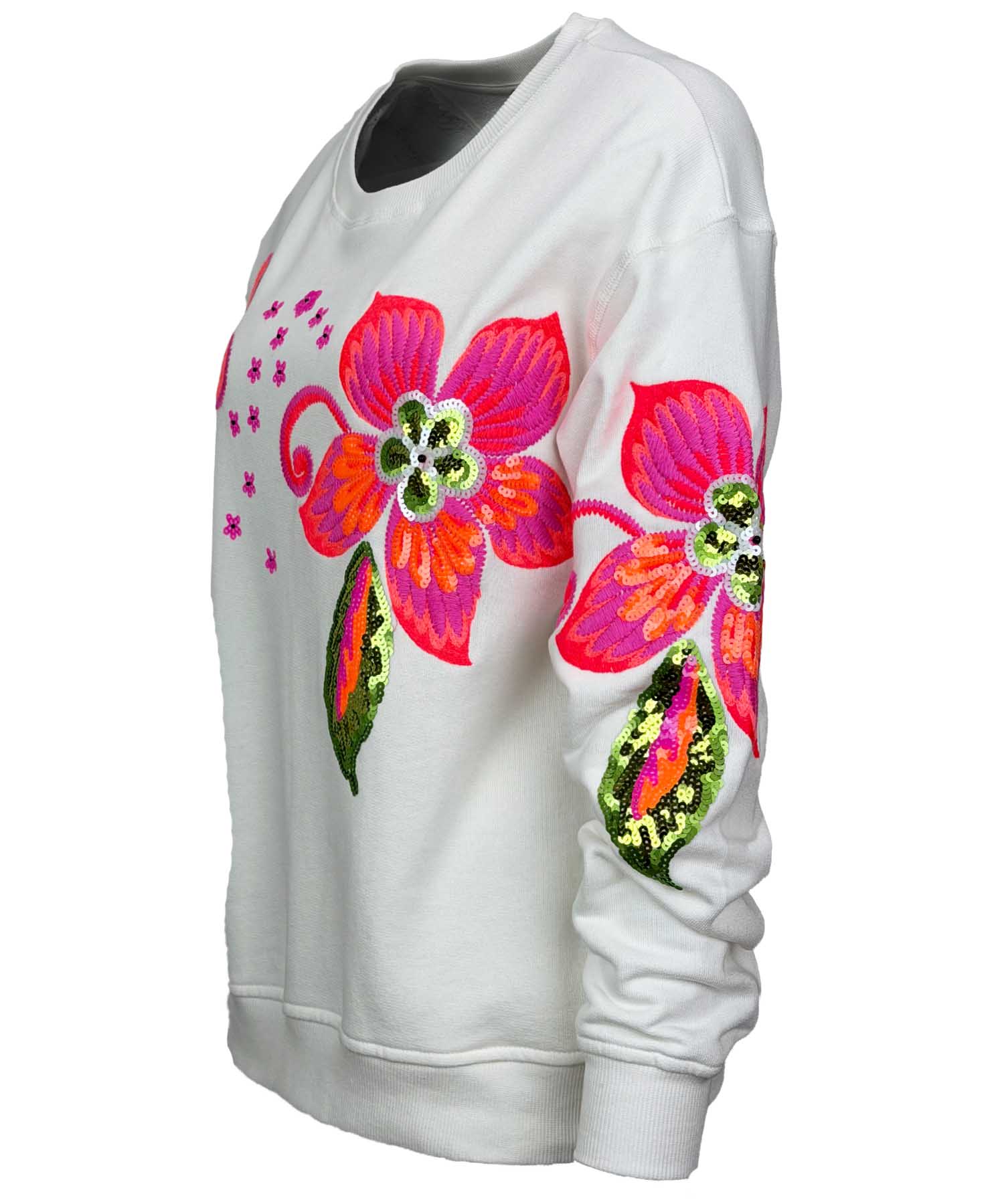 Grace cooles Sweatshirt mit Blumenstickerei und Pailletten