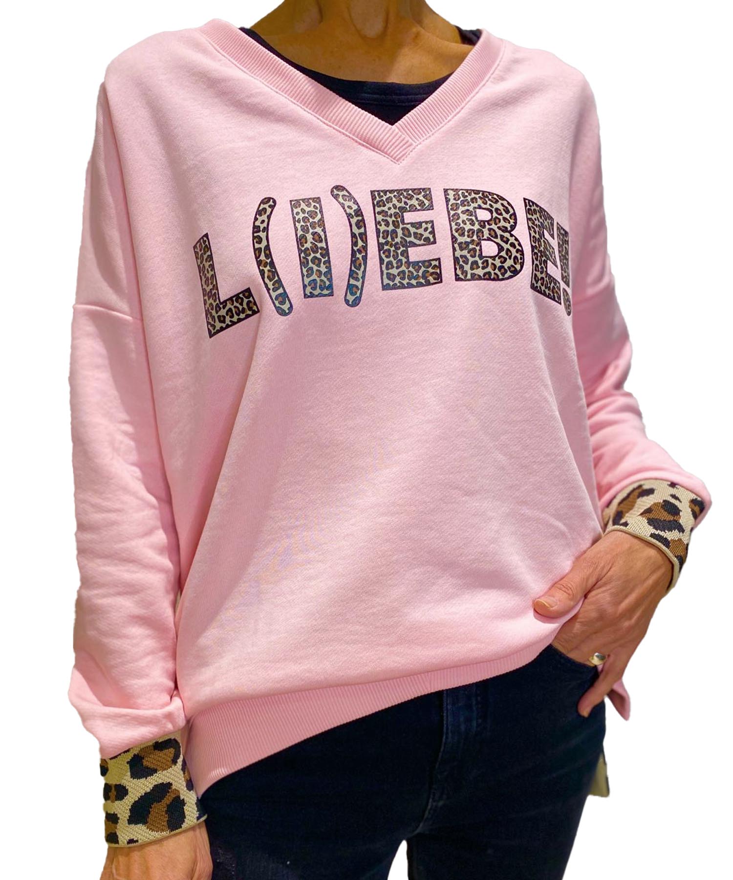 Miss Goodlife Sweat Leo Liebe in rosé