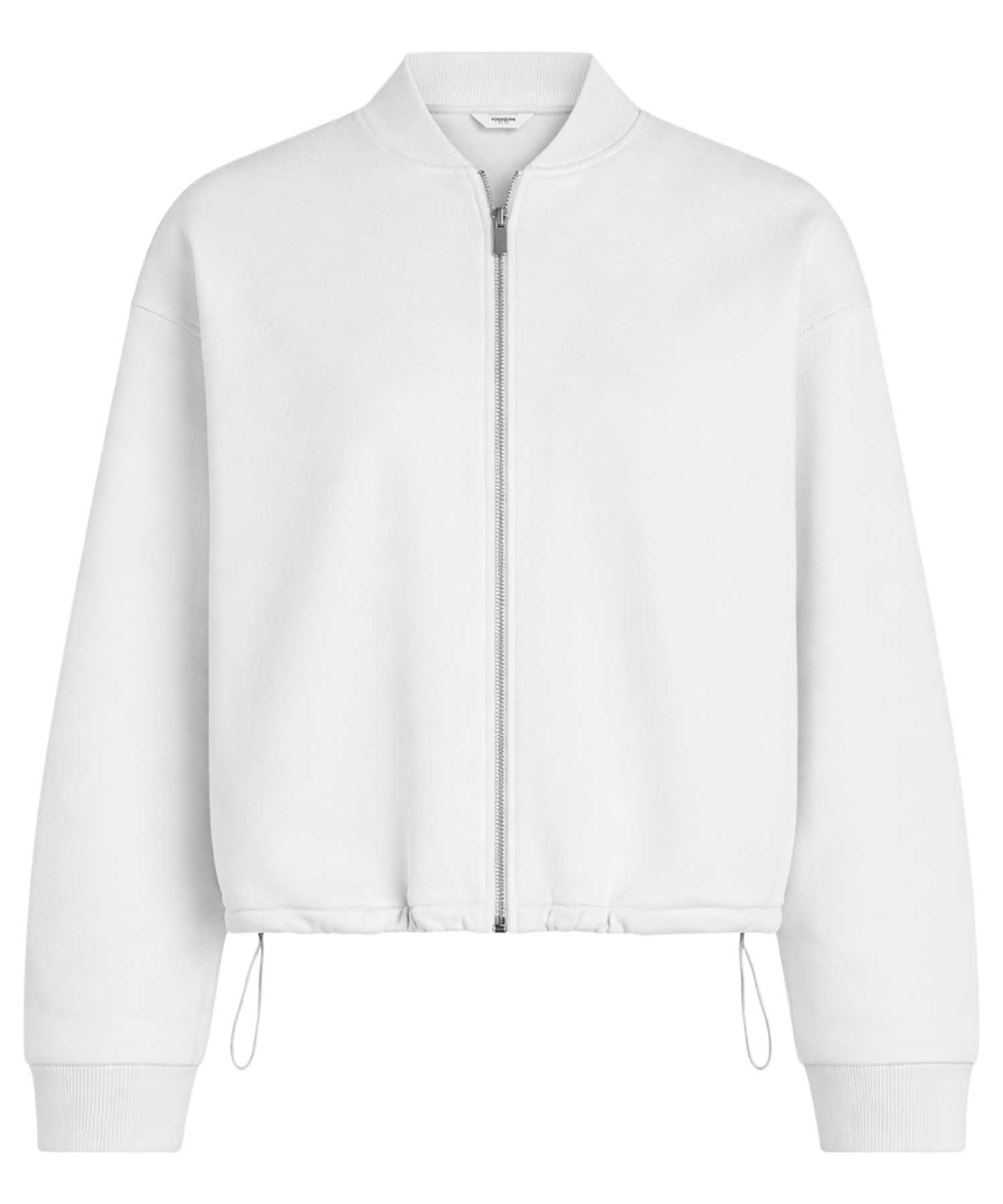 PENN&INK N.Y Sweatjacke Weiß | Relaxed Fit Jacke mit Reißverschluss