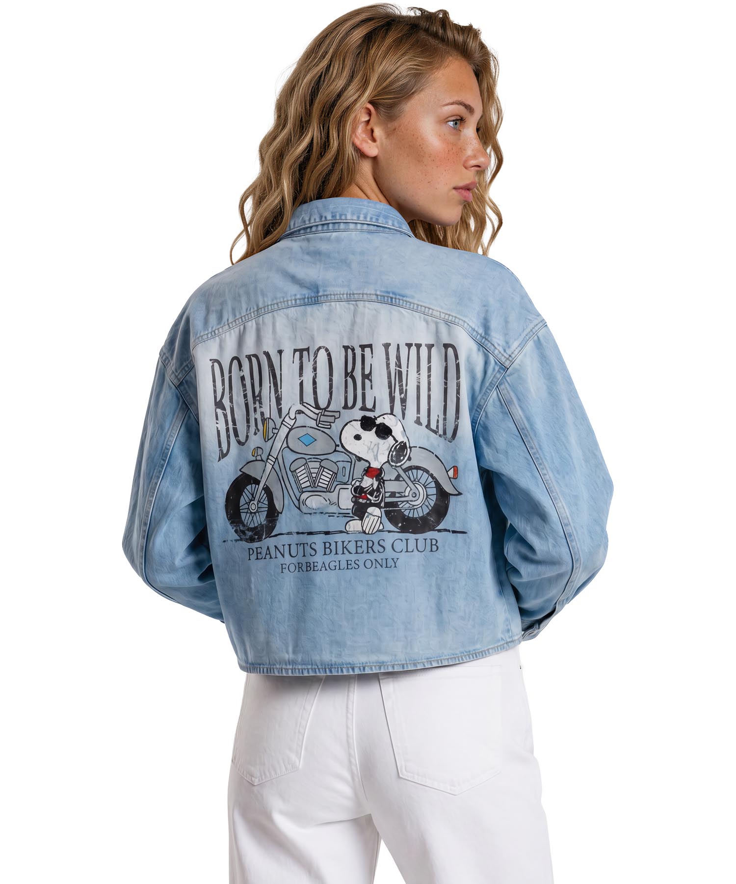 Princess goes Hollywood Jeansbluse mit Snoopy Motiv Born to be Wild