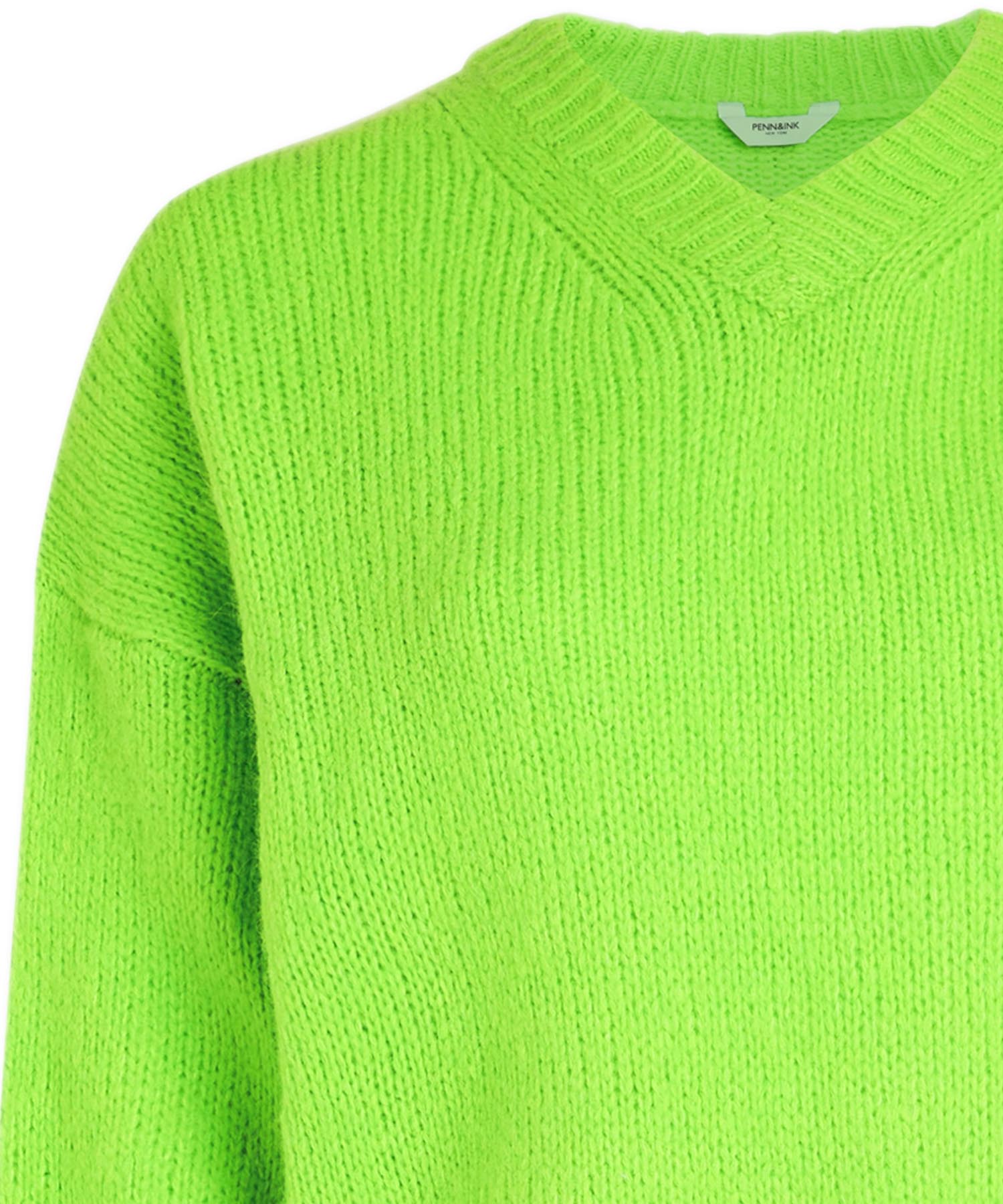 Penn and Ink kurzer Pullover mit V-Ausschnitt