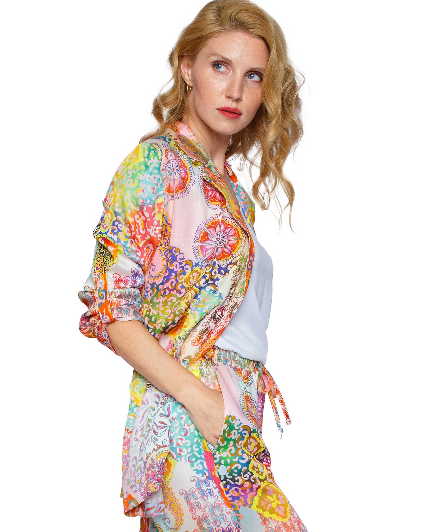 Emily van den Bergh Blusen-Blazer im Multicolour Print