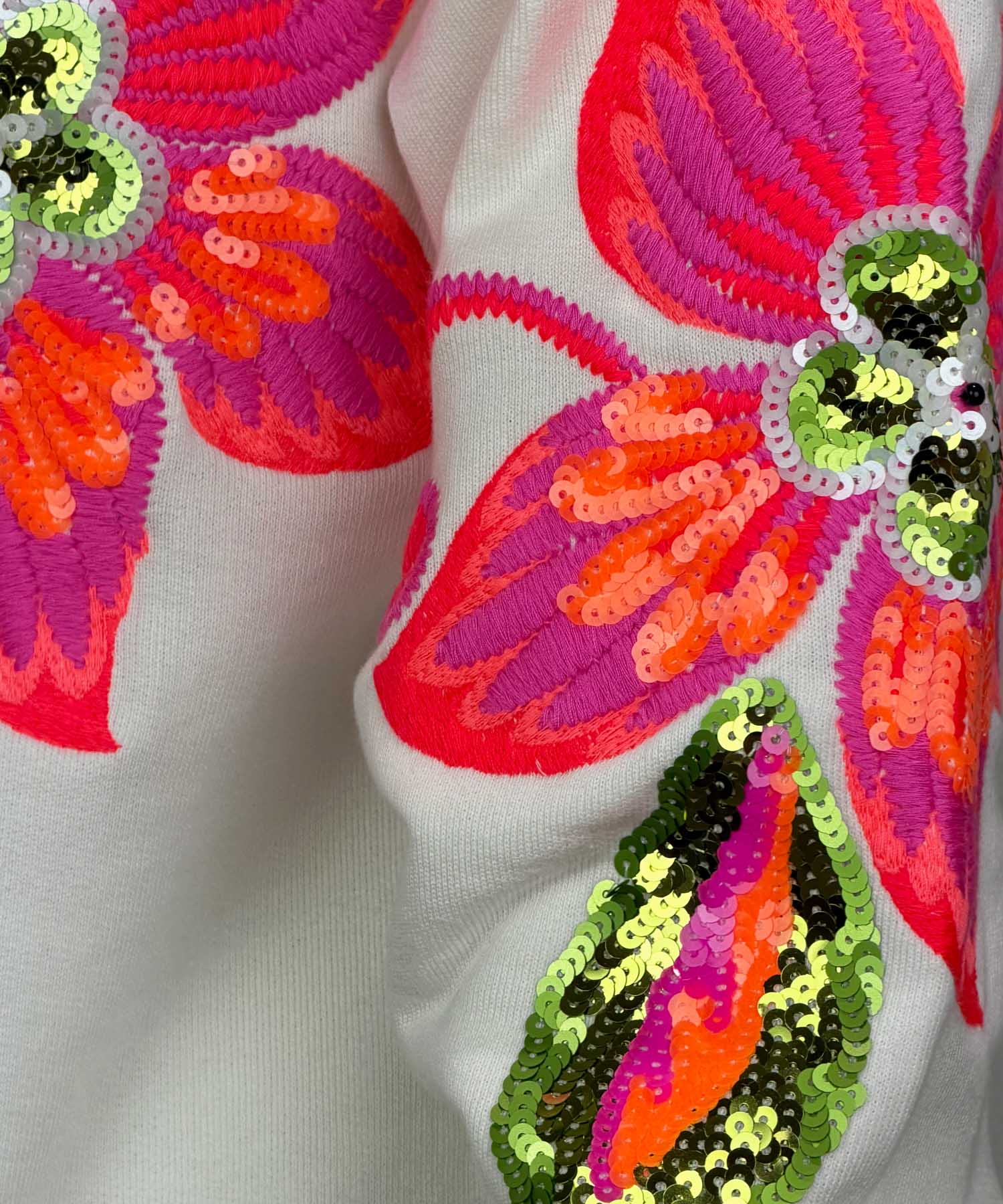 Grace cooles Sweatshirt mit Blumenstickerei und Pailletten