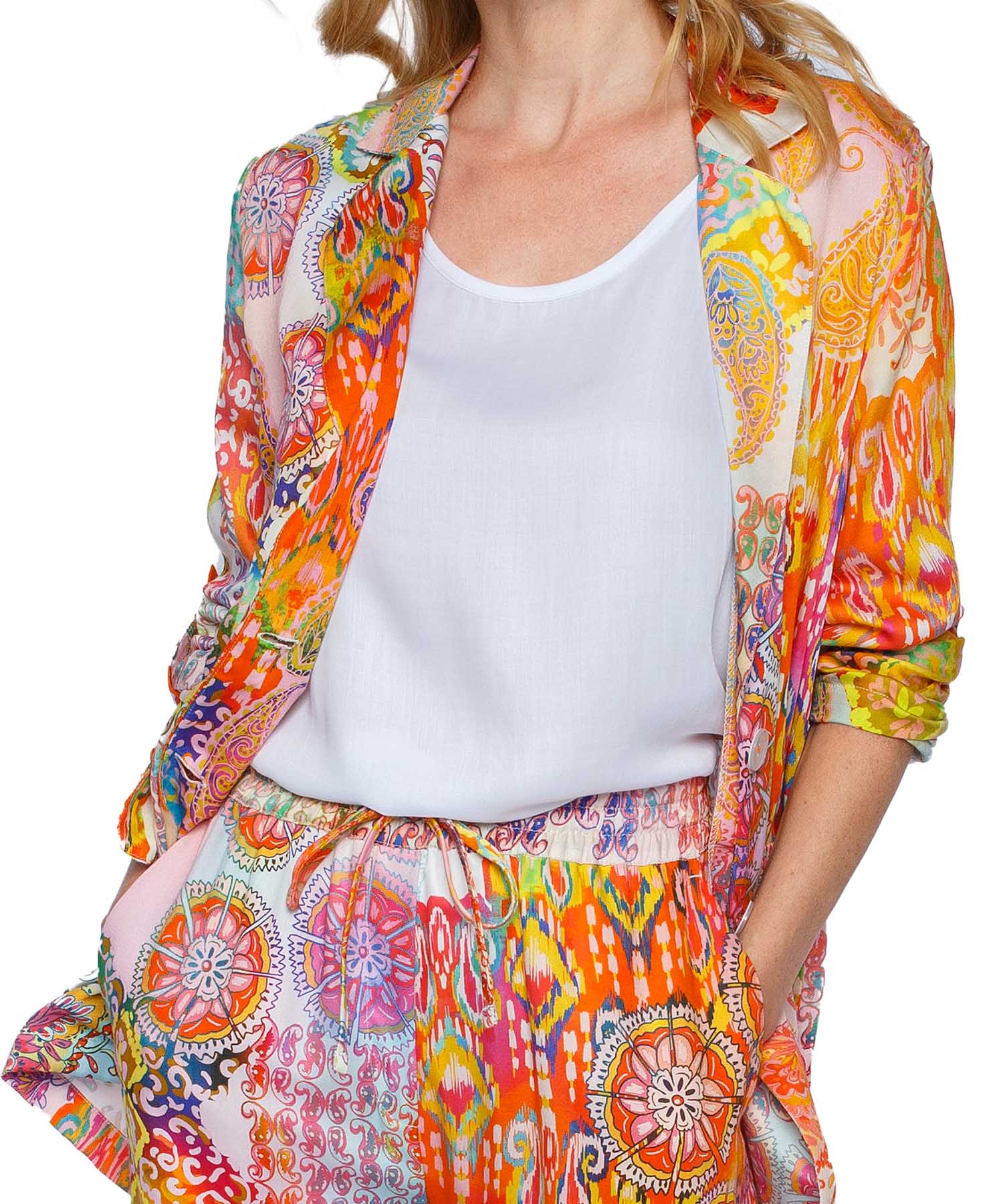 Emily van den Bergh Blusen-Blazer im Multicolour Print