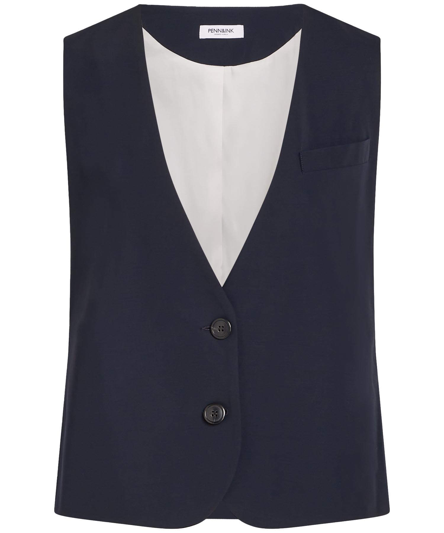 Penn & Ink Weste in Reisequalität in navy