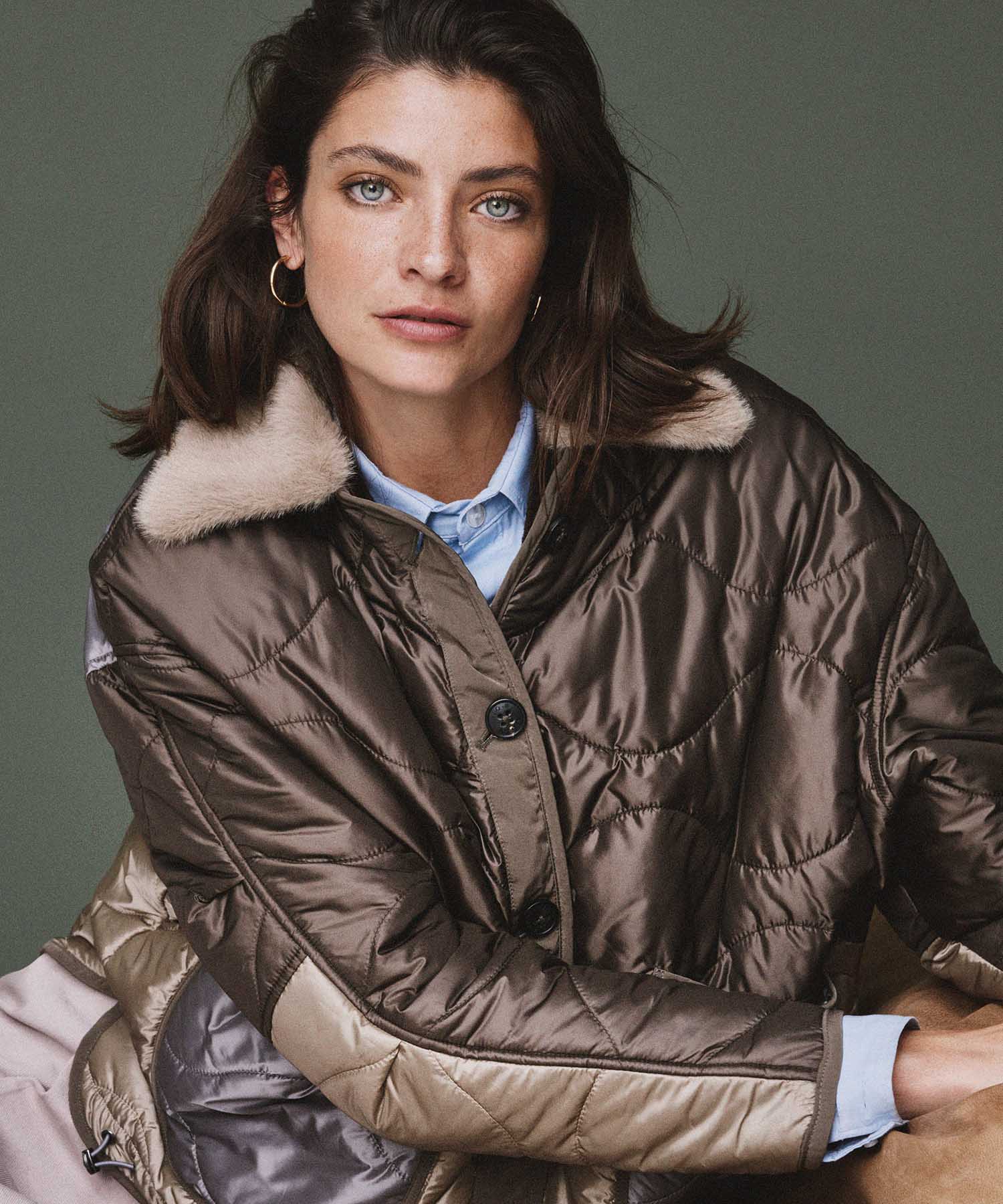 Blonde No. 8 Damenjacke im Patch-stil zum Wenden