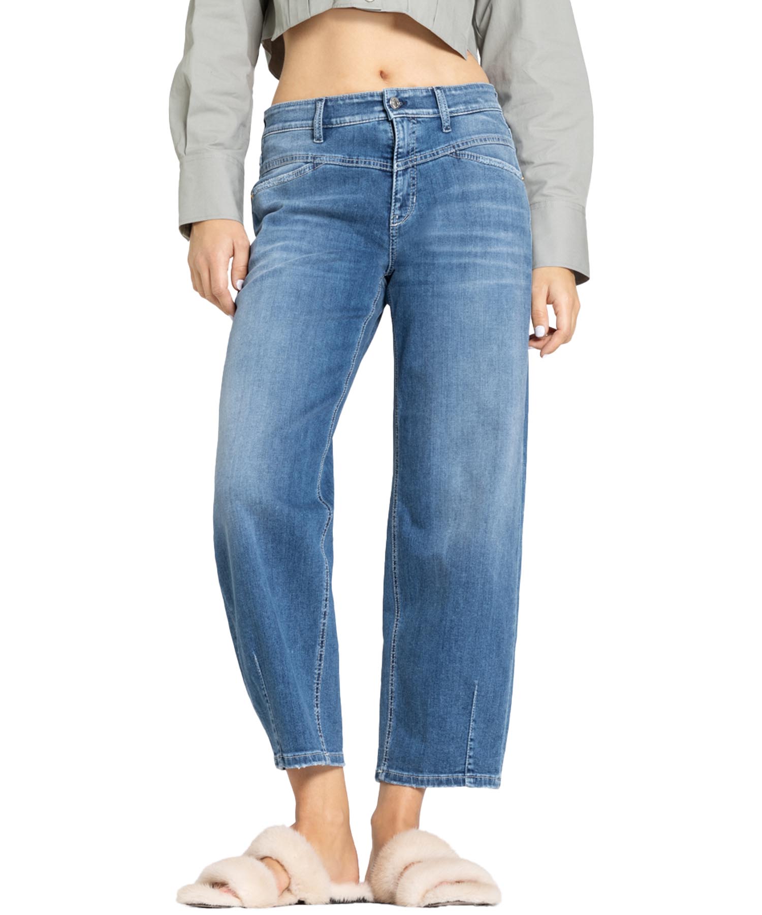 Cambio lässige Jeans Elin in mittelblauer Waschung