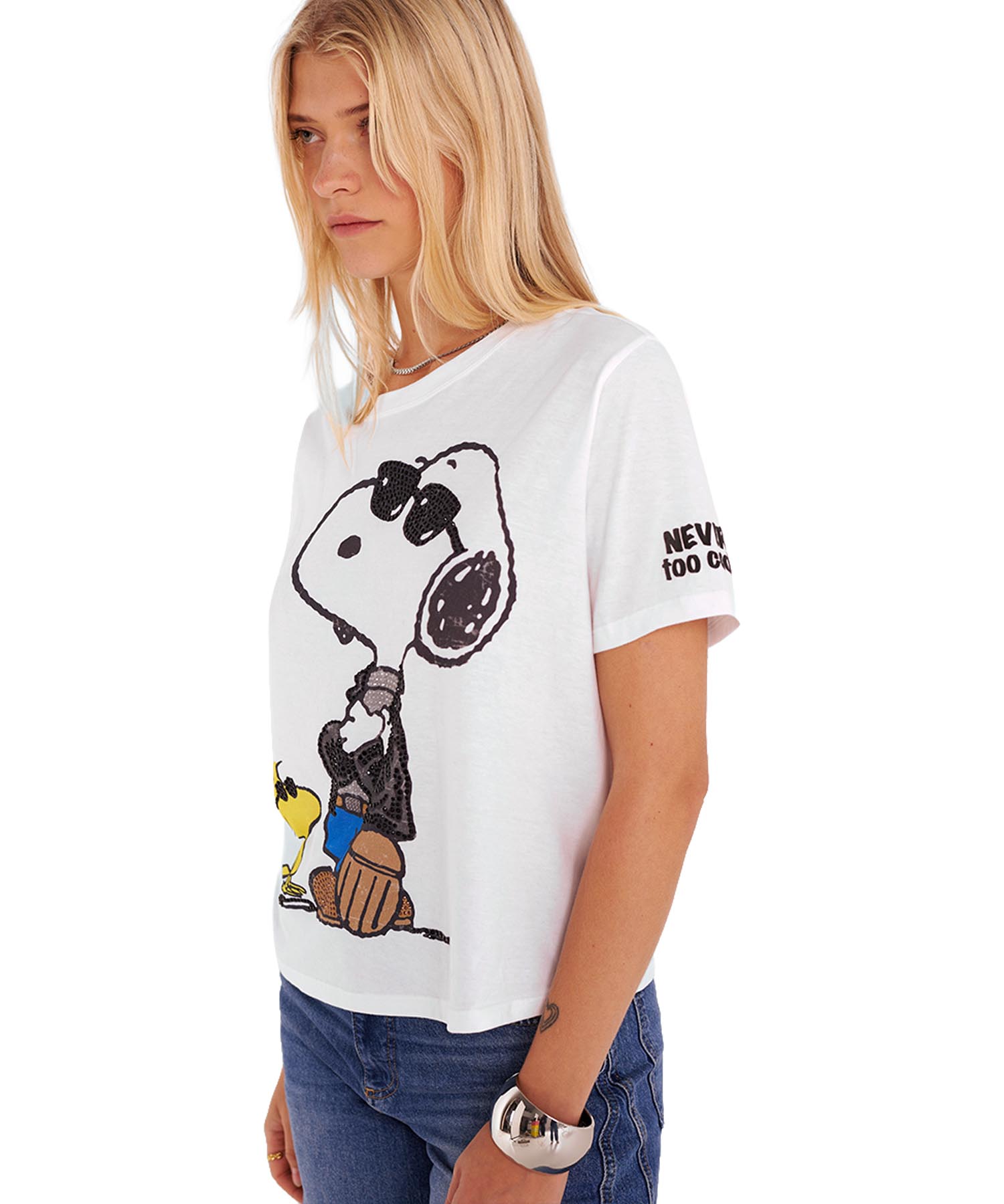 Princess goes Hollywood T-Shirt aus reiner Baumwolle in Weiß mit Snoopy Motiv | Modehaus Wörmann
