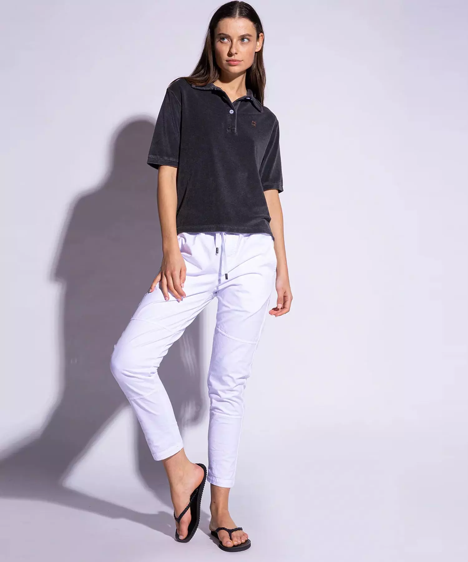 YOU TOO Hose im Materialmix - YOU TWO