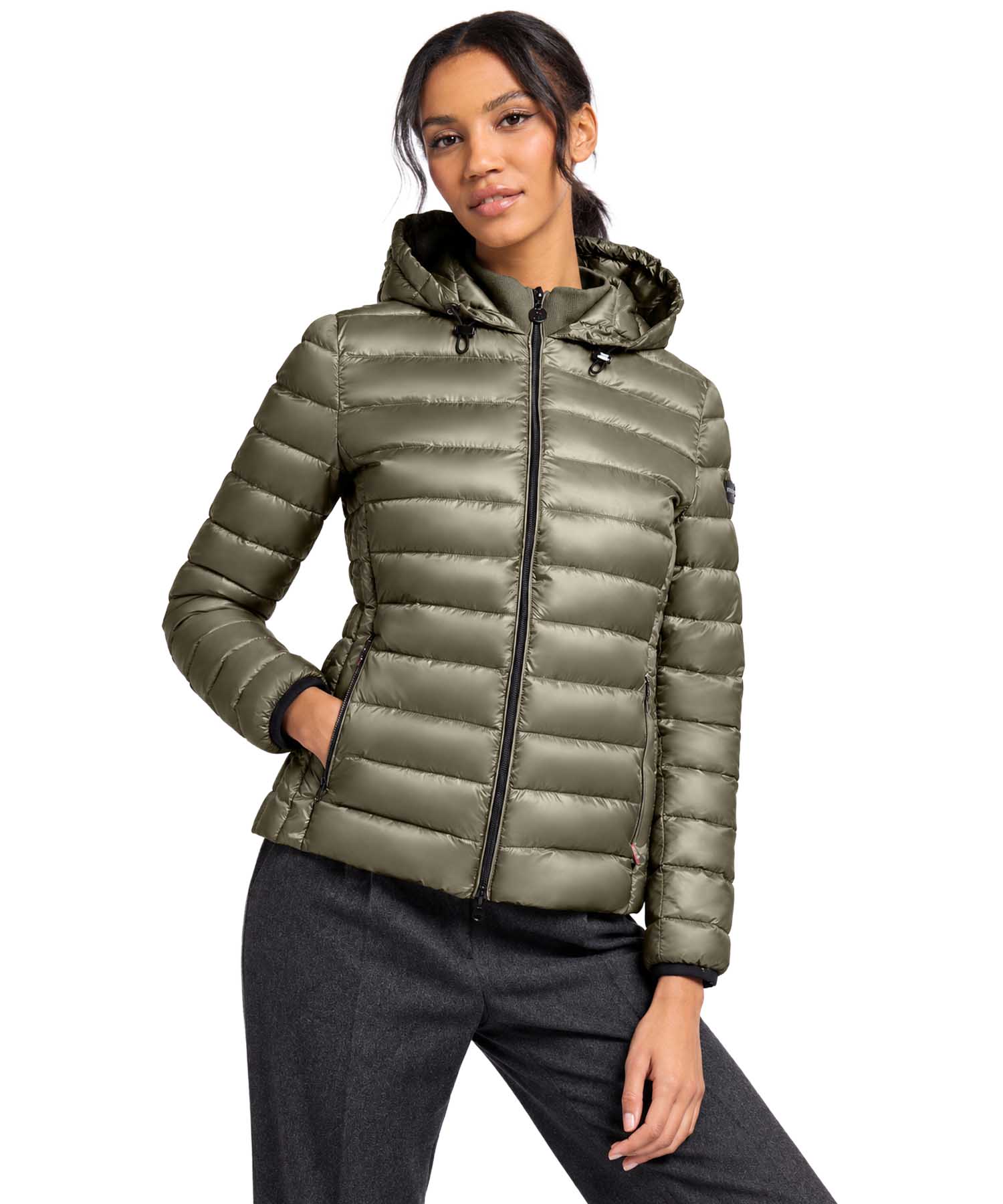 Frieda & Freddies Steppjacke mit Kapuze in Sage | Modehaus Wörmann