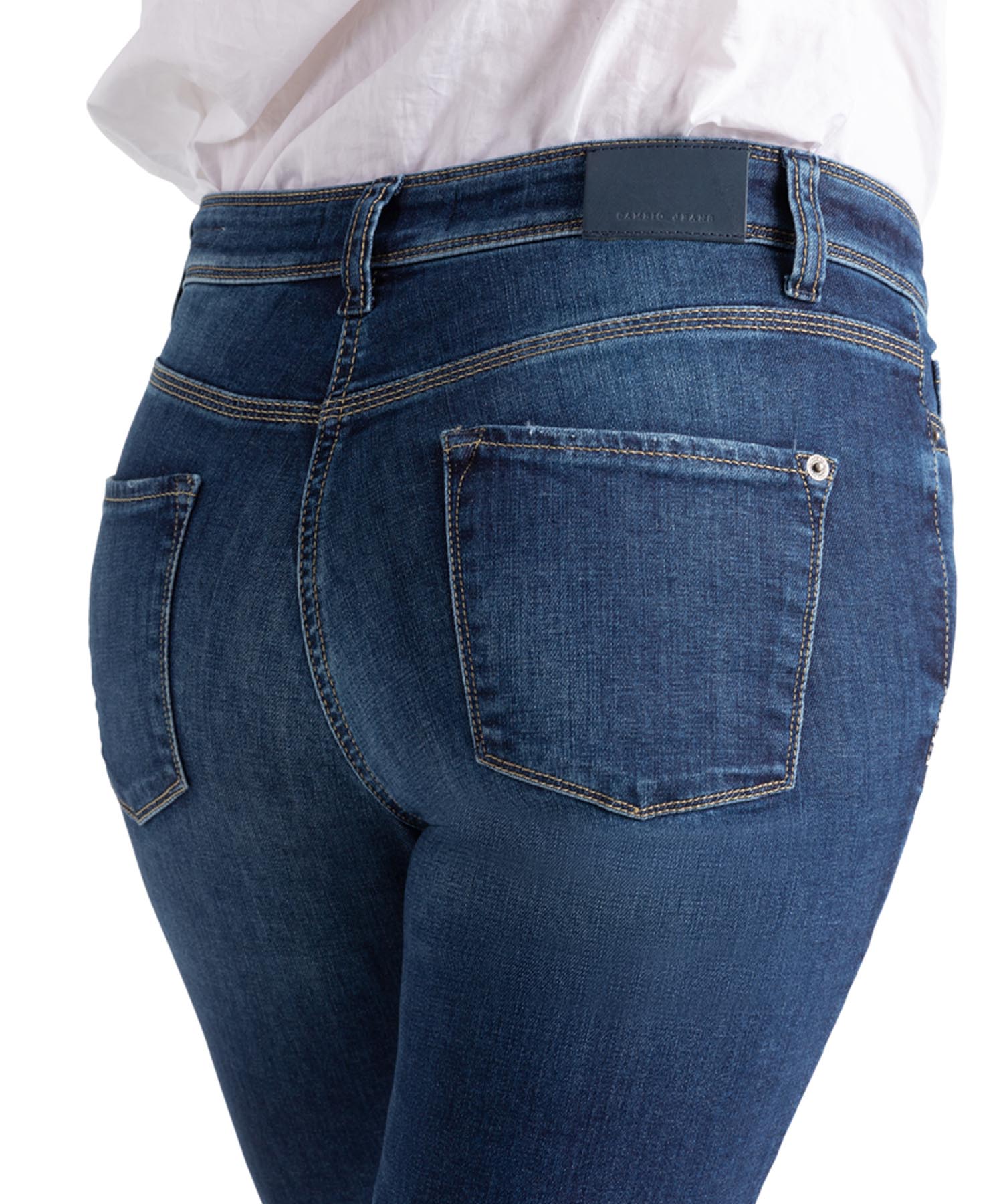 Cambio Jeans Piper short Slim-Fit Cropped in Sophisticated Dark Used | Modehaus Wörmann