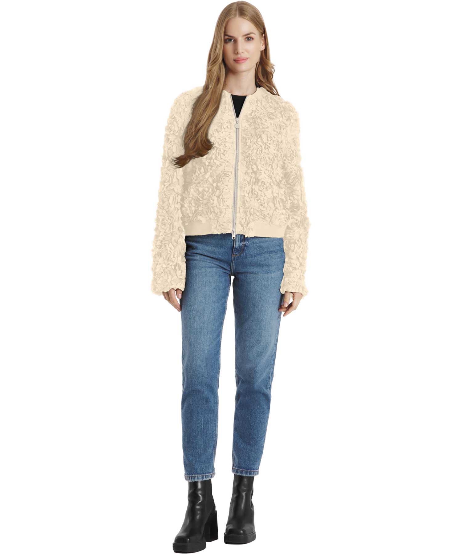 Frieda & Freddies Blouson  – im floralen champagner Look